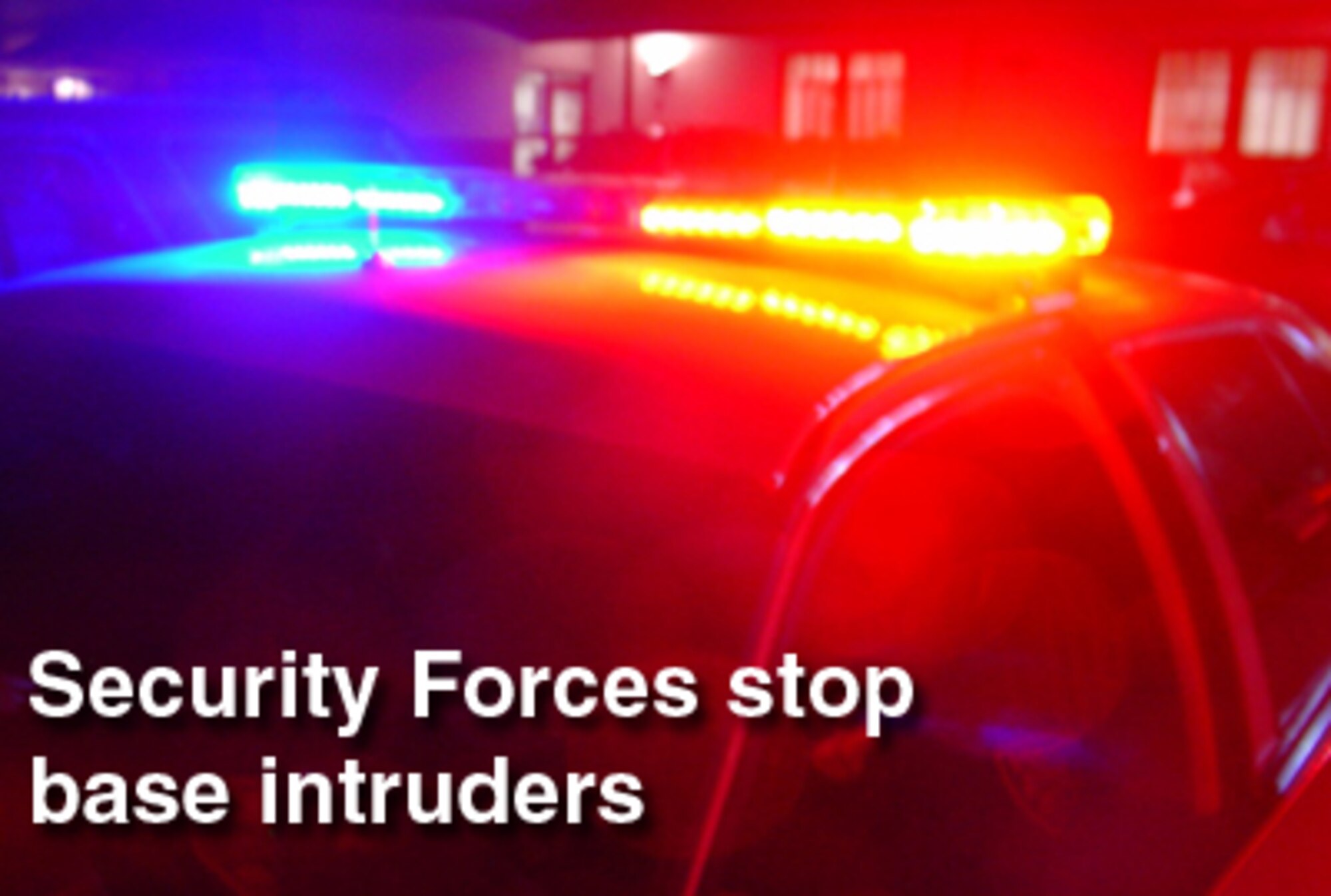 Two alleged car thieves ran through one of the Luke Air Force Base gates and were confronted immediately by 56th Security Forces Squadron patrols at approximately 11 p.m. Feb. 22.   
