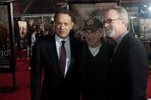 Executive Producers Steven Spielberg, Tom Hanks and Gary Goetzman pose for pictures on the red carpet at HBO's Hollywood premiere for 'The Pacific' at Grauman's Chinese Theater Feb. 24. The same A-list trio that brought Stephen Ambrose's book 'Band of Brothers' to the screen in 2001 unveiled the first episode of their long-awaited follow-up to 'Band of Brothers.'