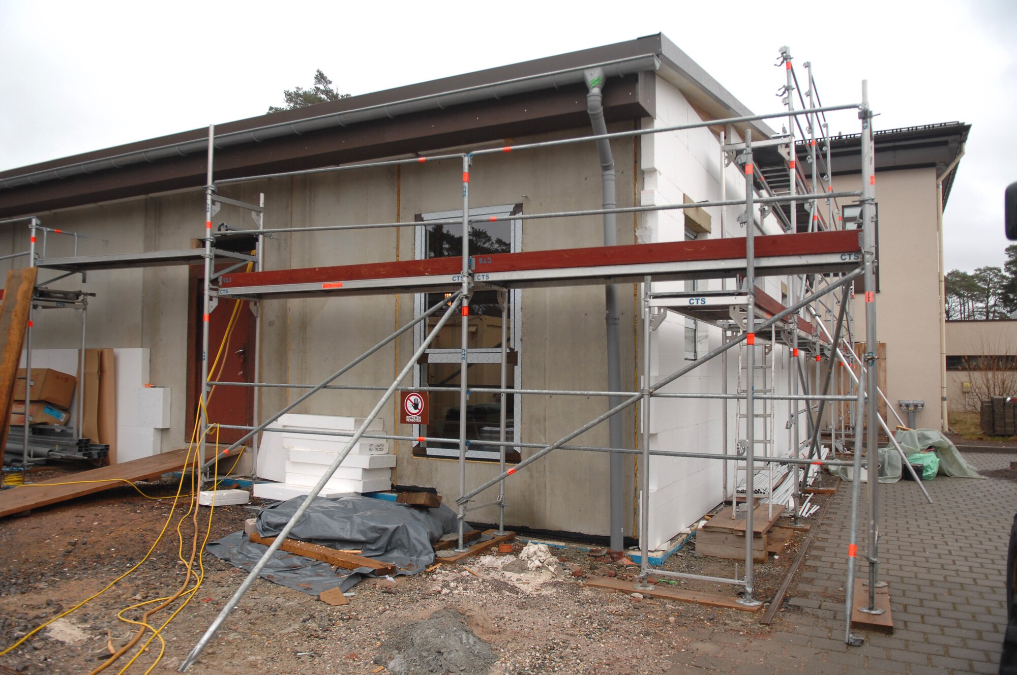 Building 301A, currently under final phases of construction at Ramstein Air Base, Germany will become the workcenter for the 15 personnel who currently work at the Sembach Area Dental Laboratory, Sembach Annex, Germany. The dental laboratory on Sembach is relocating as the Air Force prepares to turnover control of the Annex to the U.S. Army. (U.S. Air Force photo by Tech. Sgt. Michael Voss)