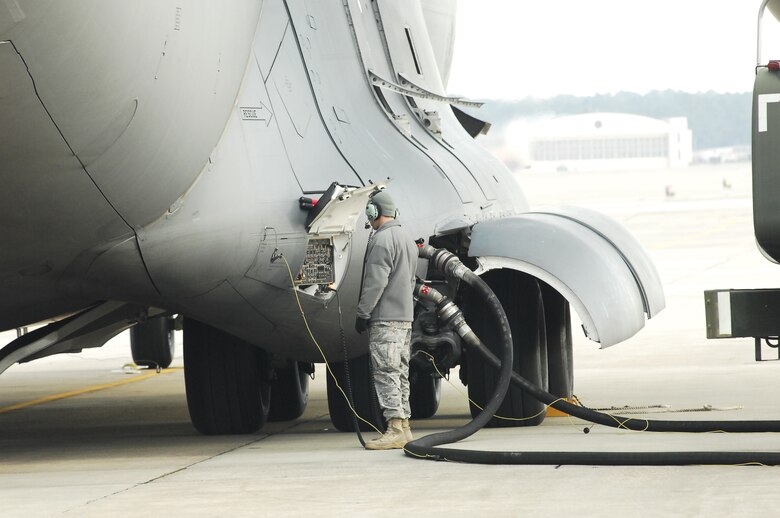 Petroleum, Oil and Lubricants and the 43rd LRS are key to preparing aircraft for mission success during Operation Unified Response. (Photo by Mike Murchison)