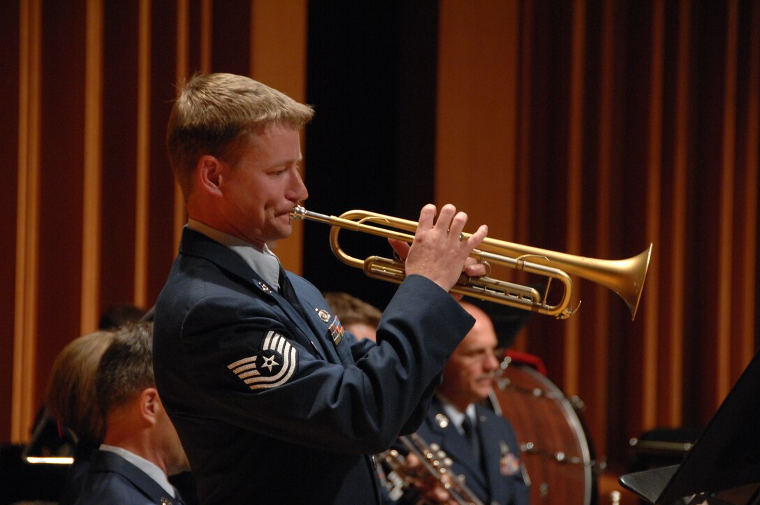 November 7, 2009, TSgt Micheal Thomas, Trumpet Soloist for the Air National Guard Band of the South Concert Band Performance at Reinhardt College
