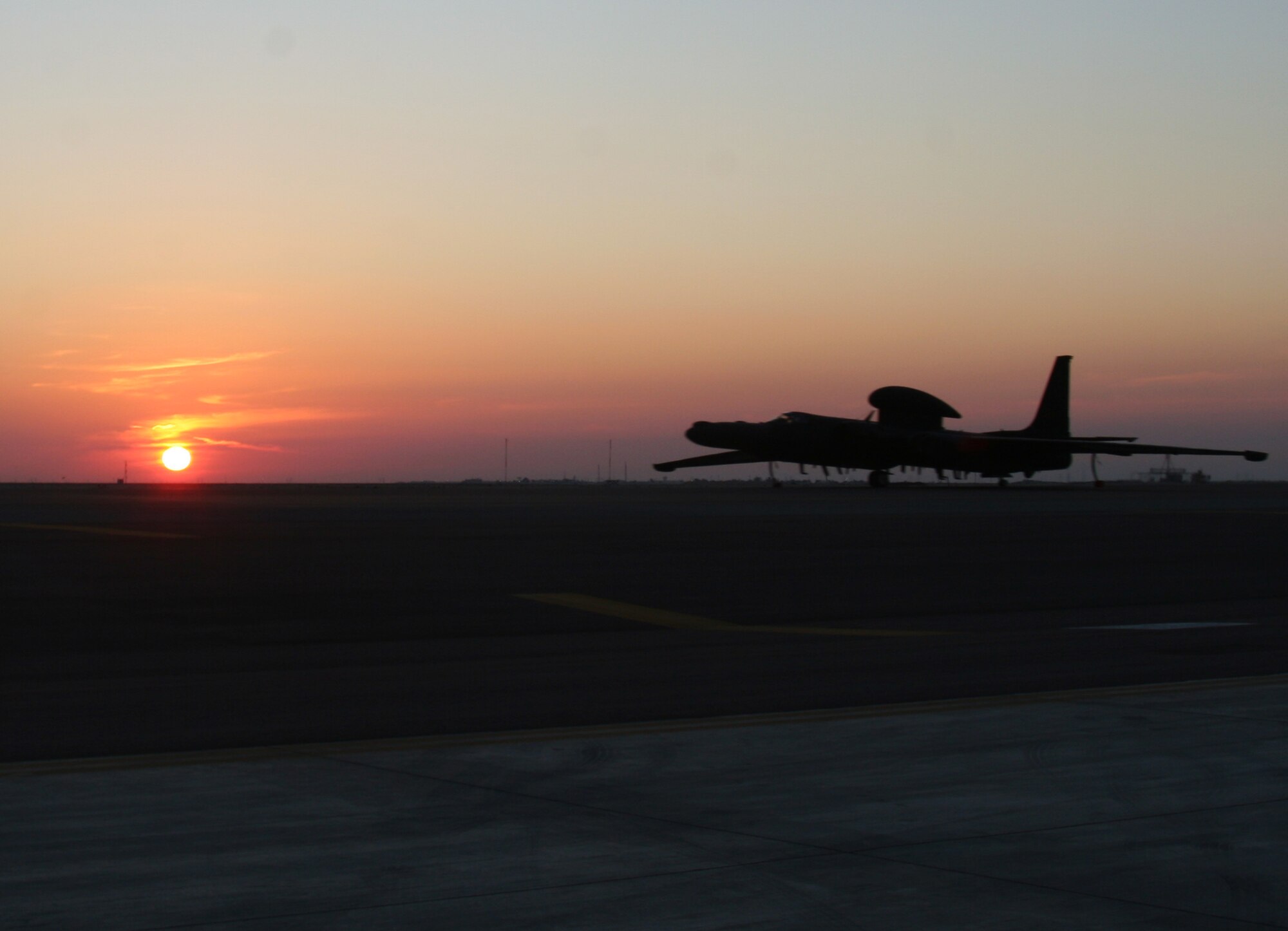 A U-2 Dragonlady aircraft assigned to the 380th Air Expeditionary Wing taxis down the runway at a non-disclosed base in Southwest Asia on Dec. 30, 2009, after completing a mission. The U-2 provides high-altitude, all-weather surveillance and reconnaissance, day or night, in direct support of U.S. and allied forces. It delivers critical imagery and signals intelligence to decision makers throughout all phases of conflict, including peacetime indications and warnings, low-intensity conflict, and large-scale hostilities. The 380th Air Expeditionary Wing supports Operations Iraqi Freedom and Enduring Freedom and the Combined Joint Task Force-Horn of Africa.  (U.S. Air Force Photo/Tech. Sgt. Scott T. Sturkol)