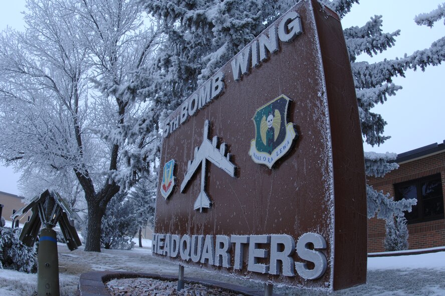MINOT AIR FORCE BASE, N.D. -- The 5th Bomb Wing’s mission remains in full operations despite the negative temperatures and piling snow, making this winter the worst North Dakota has seen in more than a decade. The mission of these Airmen, who are the ‘Guardians of the Upper Realm,’ is to provide airpower to anywhere around the world and to deliver a wide range of precision-guided bombs and munitions. (U.S. Air Force photo by Staff Sergeant Keith Ballard)