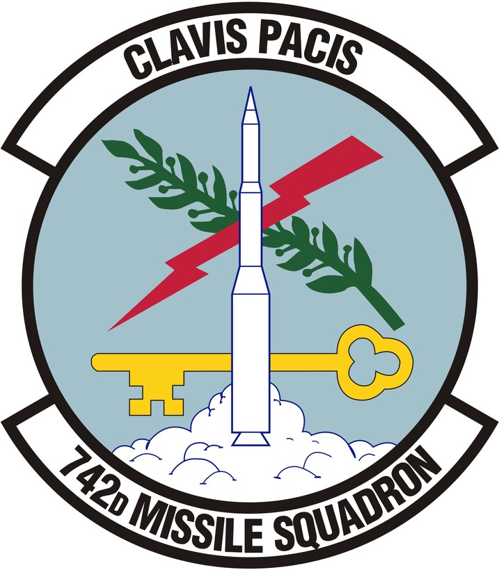 742nd Missile Squadron (Color). Image provided by 5 BW/HO. In accordance with Chapter 3 of AFI 84-105, commercial reproduction of this emblem is NOT permitted without the permission of the proponent organizational/unit commander. Image is 7 x 7 inches @ 300 dpi