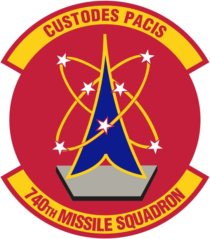 740th Missile Squadron (Color). Image provided by 5 BW/HO. In accordance with Chapter 3 of AFI 84-105, commercial reproduction of this emblem is NOT permitted without the permission of the proponent organizational/unit commander. Image is 7 x 7 inches @ 300 dpi