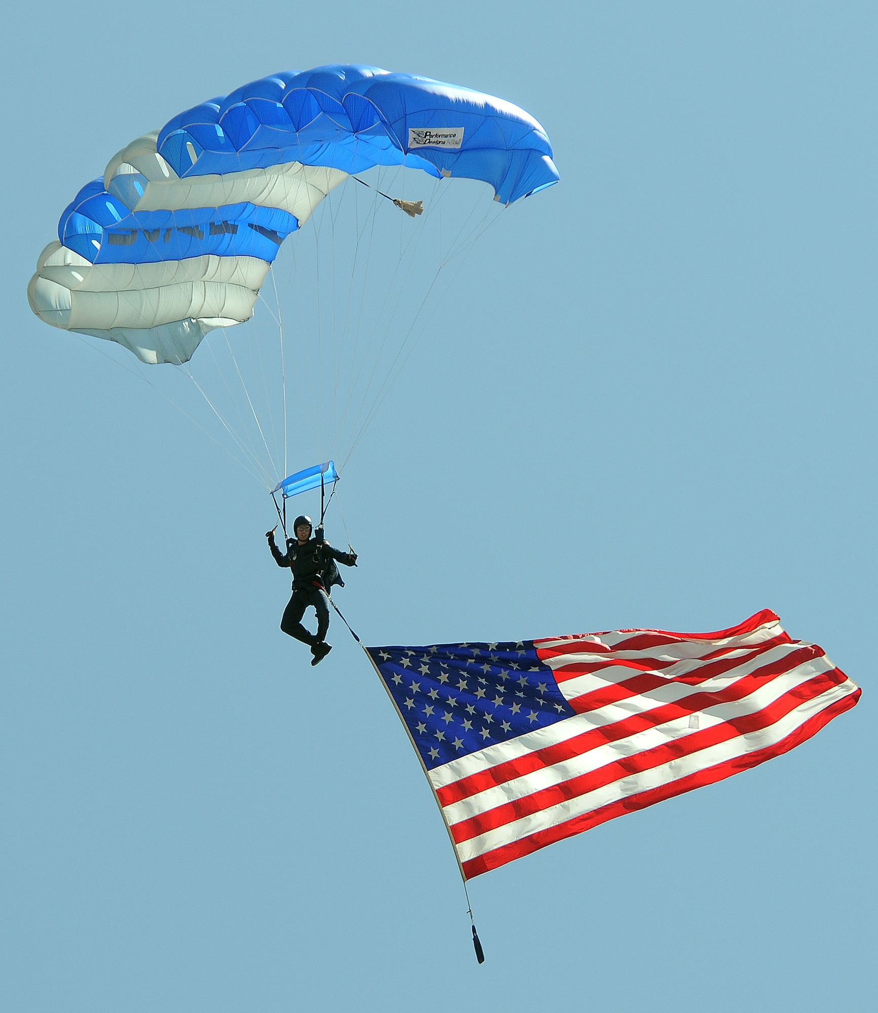 The Air Force Academy's Wings of Blue parachute team will jump into the Bowl Championship Series championship at the Rose Bowl in Pasadena, Calif., as part of pregame activities Jan. 7, 2010. The game will be televised on ABC affiliates at 6 p.m. Mountain Standard Time. (U.S. Air Force photo/Rachel Boettcher)