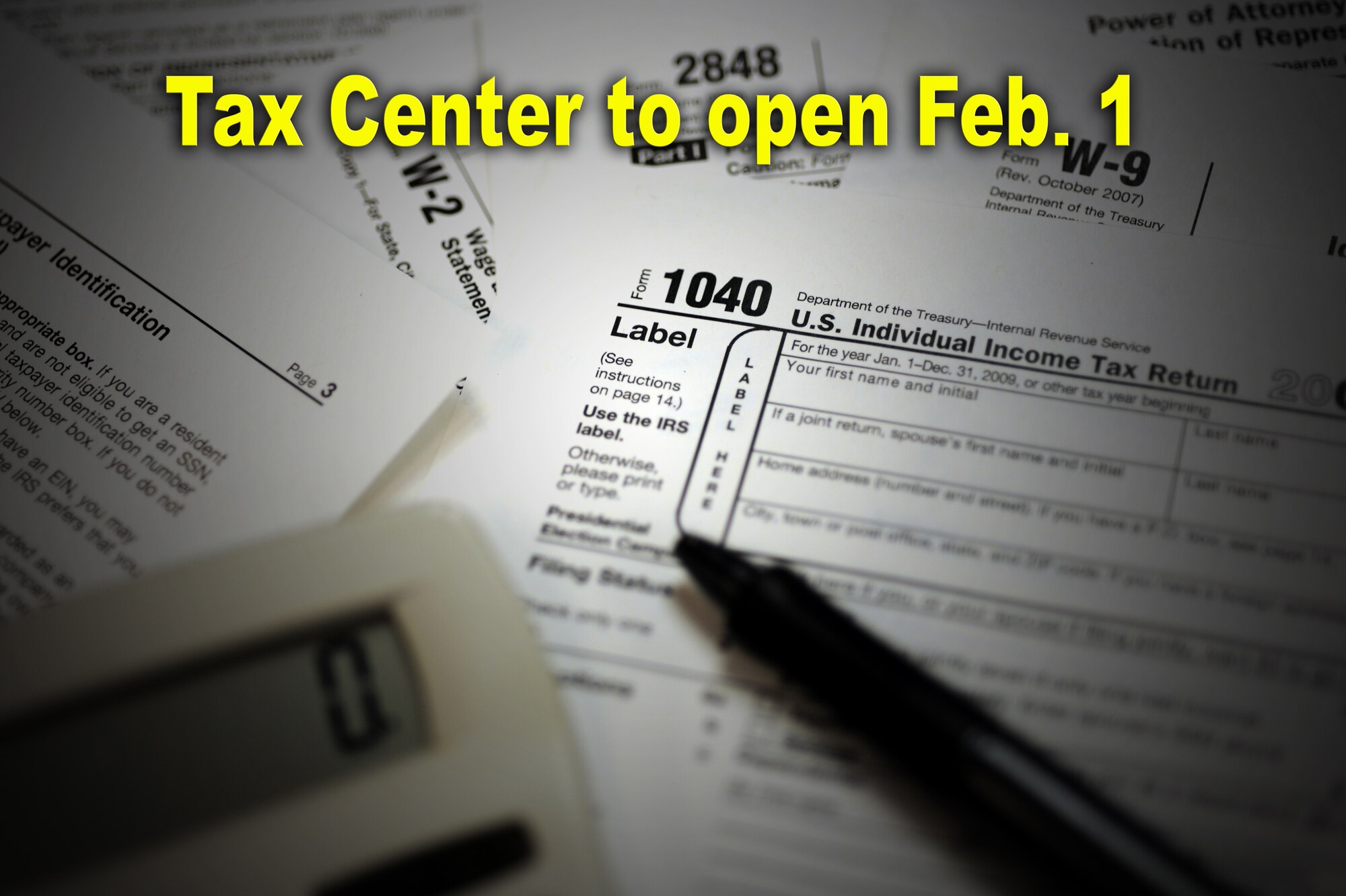 HOLLOMAN AIR FORCE BASE, N.M. -- Volunteers from the Holloman community will be assisting Airmen and their families in filing taxes this year. The Holloman Tax Center is open to all active duty military members, dependents and retirees. It is scheduled to open for business Feb. 1 through April 15, Monday through Friday, from 9 a. m. to 3 p.m. (U.S. Air Force Illustration by Senior Airman Michael Means)