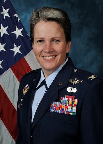 Col. Martha Meeker assumed command of the 628th Air Base Wing at Charleston AFB Jan. 8. As the 628 ABW commander, Colonel Meeker will direct host unit duties for the tenant units of Charleston AFB, and after Jan. 31 for Naval Weapons Station Charleston tenant units as well, as they are merged into Joint Base Charleston. Joint Base Charleston is one of 12 joint bases across the Department of Defense scheduled to stand up. (U.S. Air Force photo)