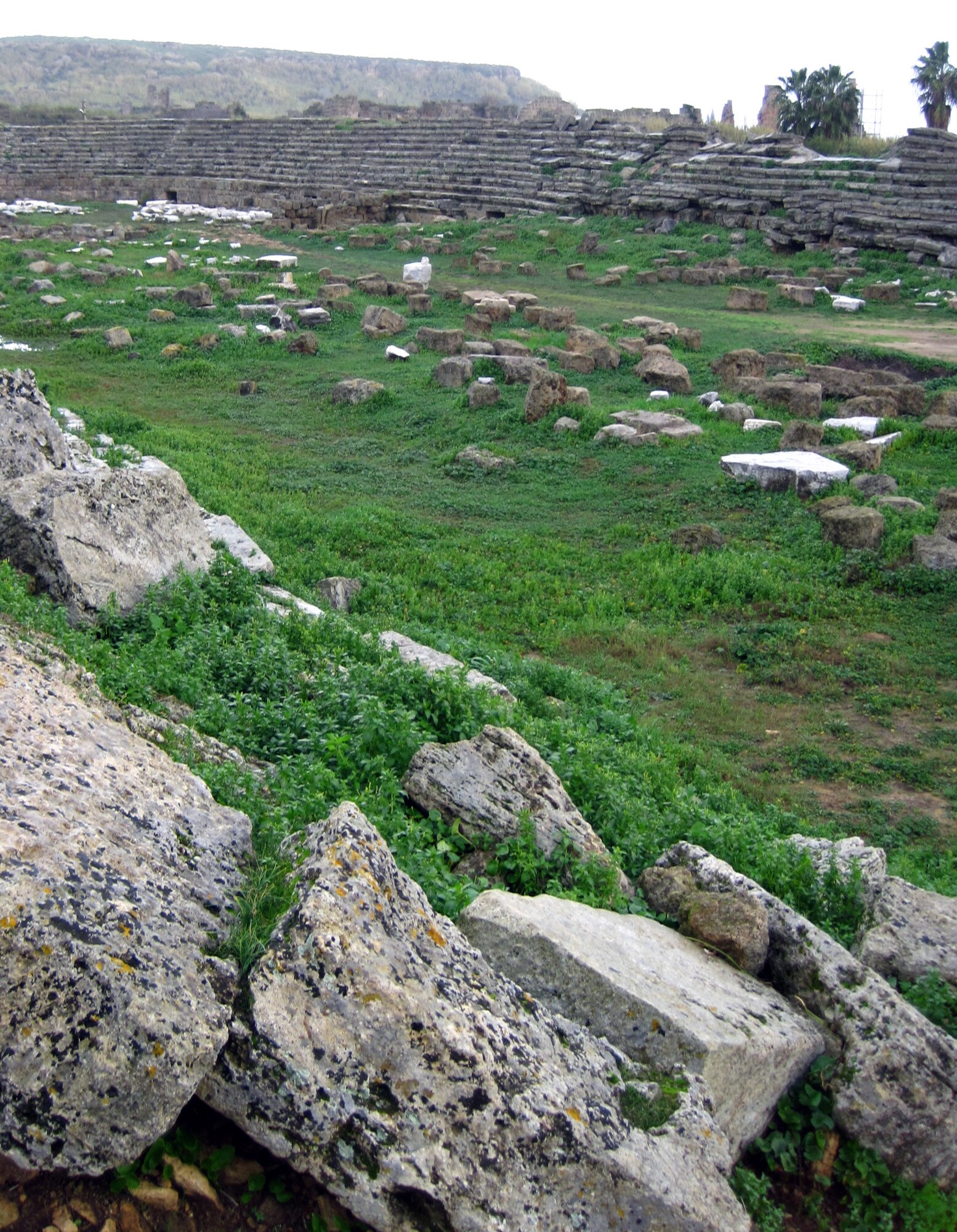 A stadium with a capacity of 12,000, was built around 1000 B.C. partially remain in the city of Perge. It was used for horse racing and animal fighting. In between entry corridors were arched spaces used as shops. (U.S. Air Force photo/Senior Airman Alex Martinez)