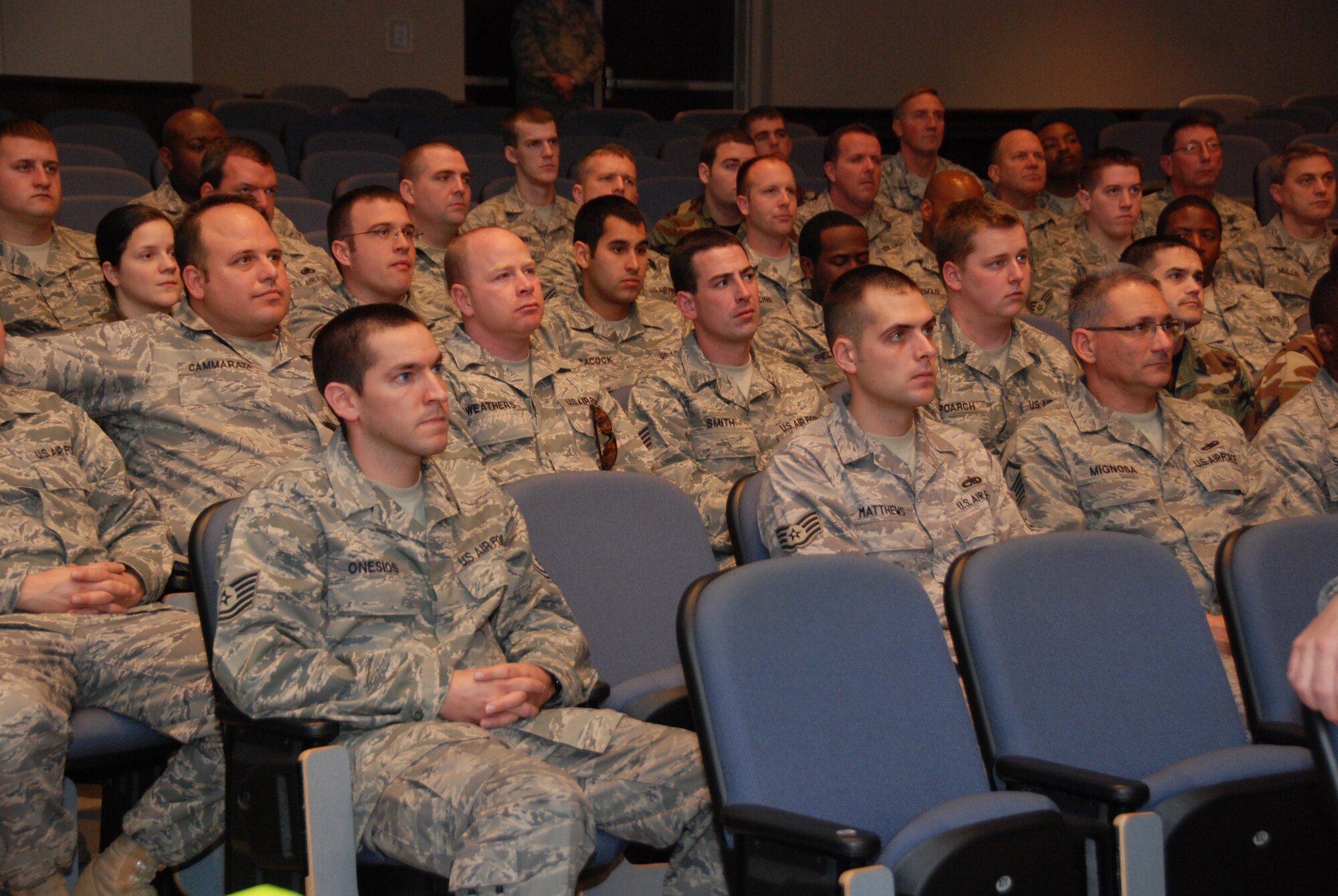 Major General William E. Ingram, Jr., expresses his pride in the work done by aircraft maintainers to keep our planes always ready to respond to national emergencies such as Hurricane Katrina and several severe California wildfires.  Photo by Master Sgt Keith Dennis, 145th AW Public Affairs