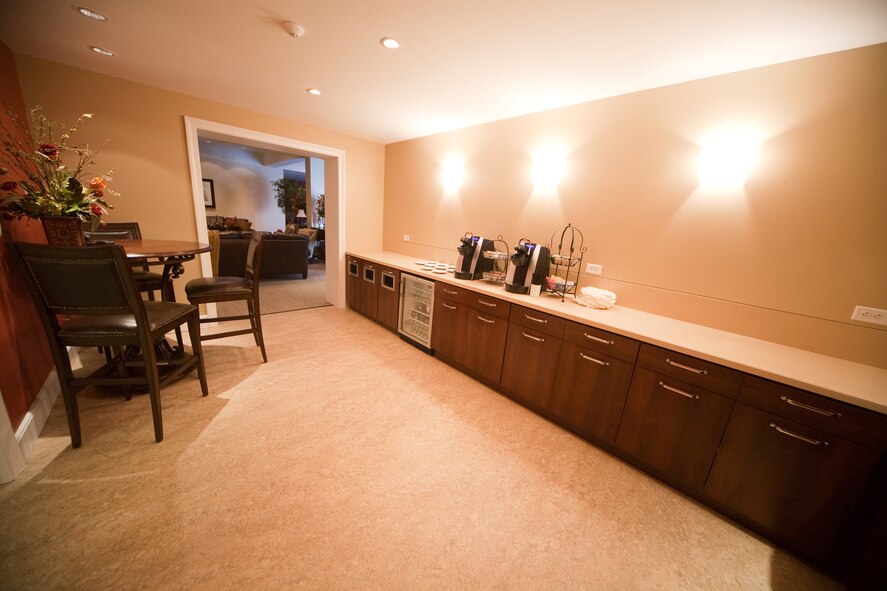 The kitchen area in the Center for the Families of the Fallen (U.S. Air Force photo by TSgt. Gareth Buckland, AFMAO/PA)