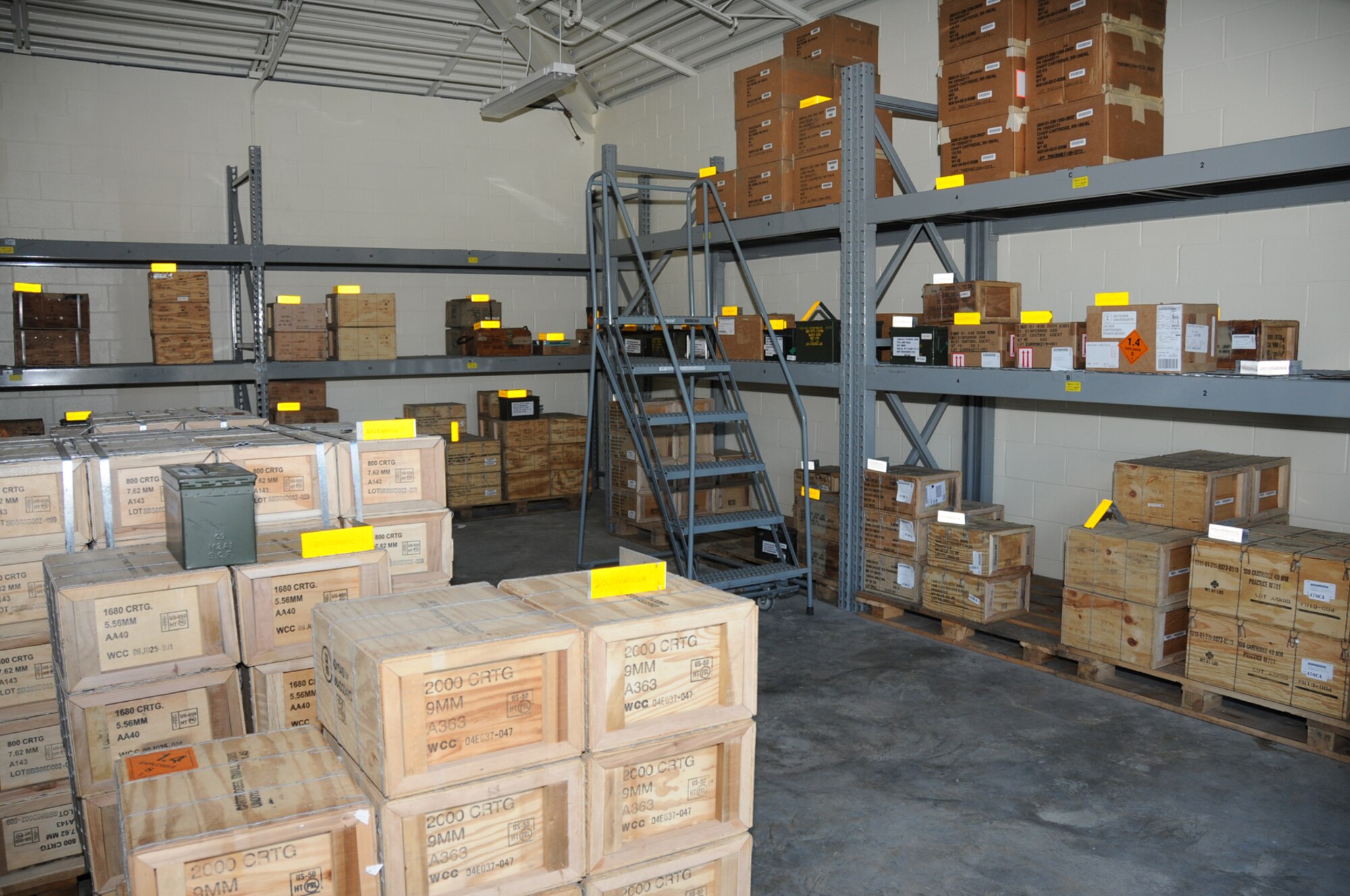 The new facility has a large storage building.  (U.S. Air Force photo by Kemberly Groue)
