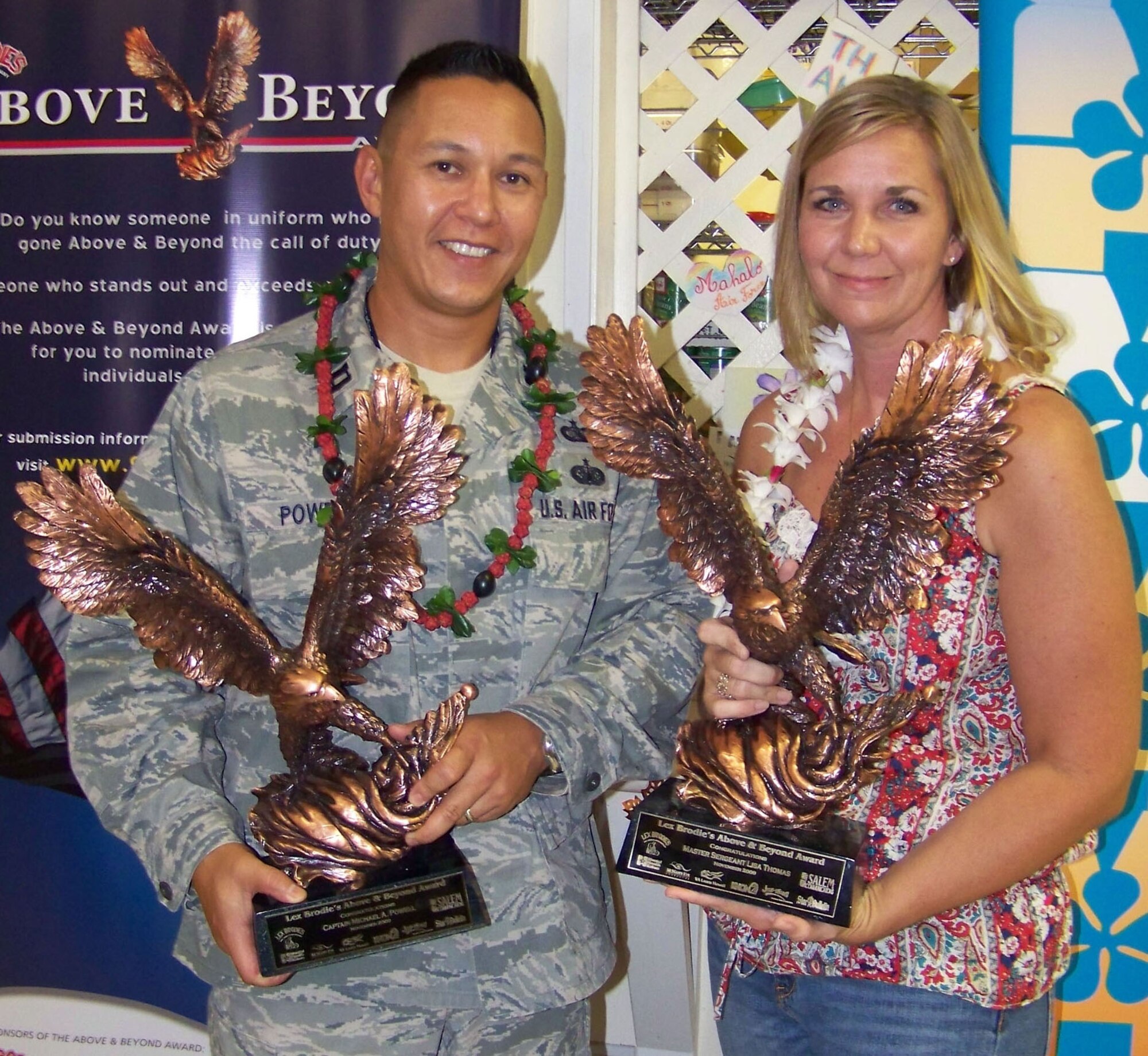 Airmen from Hickam Air Force Base win the Lex Brodie's Above and Beyond award. (courtesy photo) 