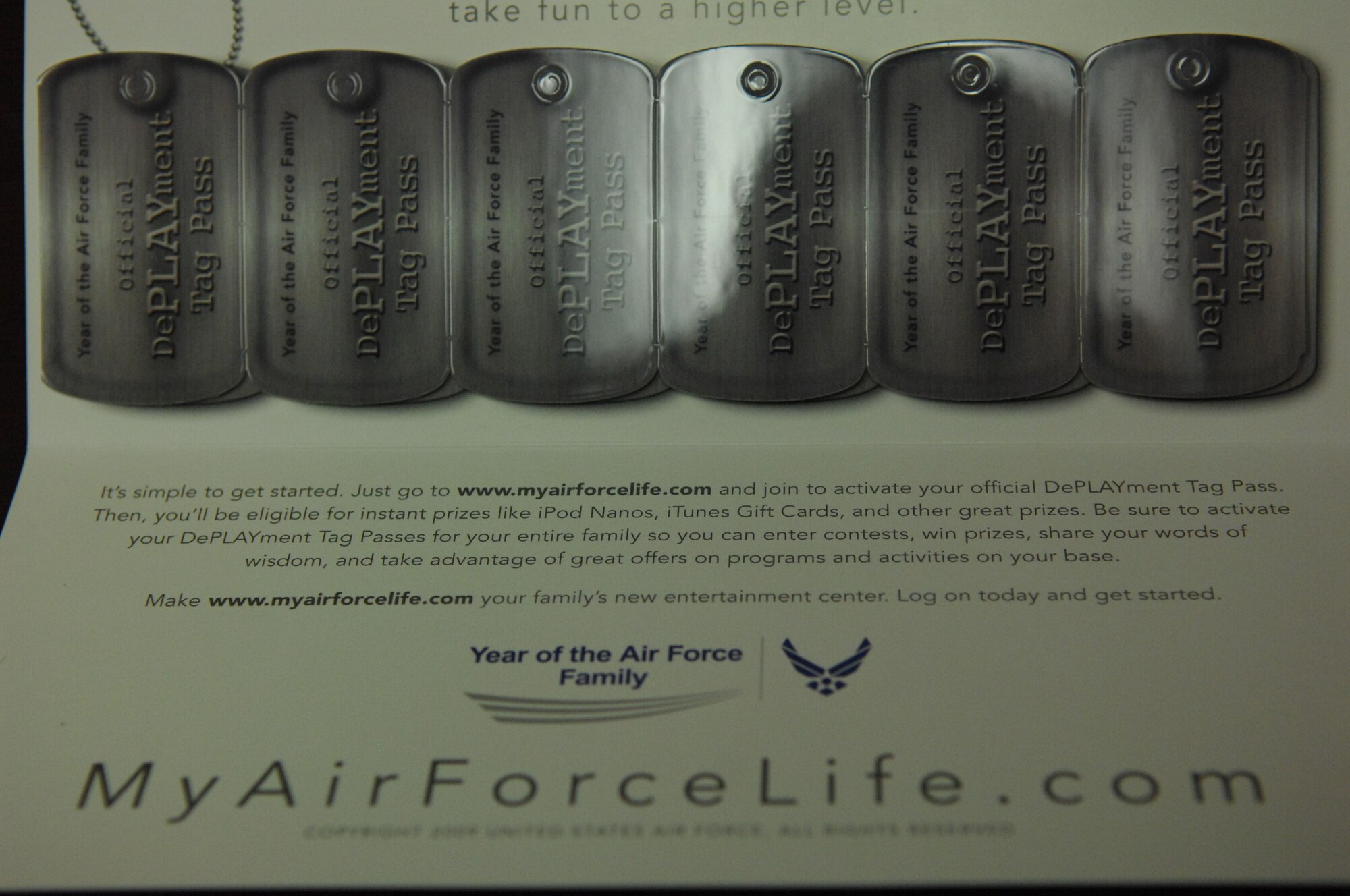 SHAW AIR FORCE BASE, S.C. -- The DePLAYment Program offers many services for deployed member's families to support them while their loved ones are away. The DePLAYment package can be picked up at the Airman and Family Readiness Center here. The family member only needs a copy of the deployment orders to receive the package. If the servicemember is deployed between July 2009 and July 2010, their family is eligible to get the DePLAYment package. (U.S. Air Force photo/Staff Sgt. John Gordinier)