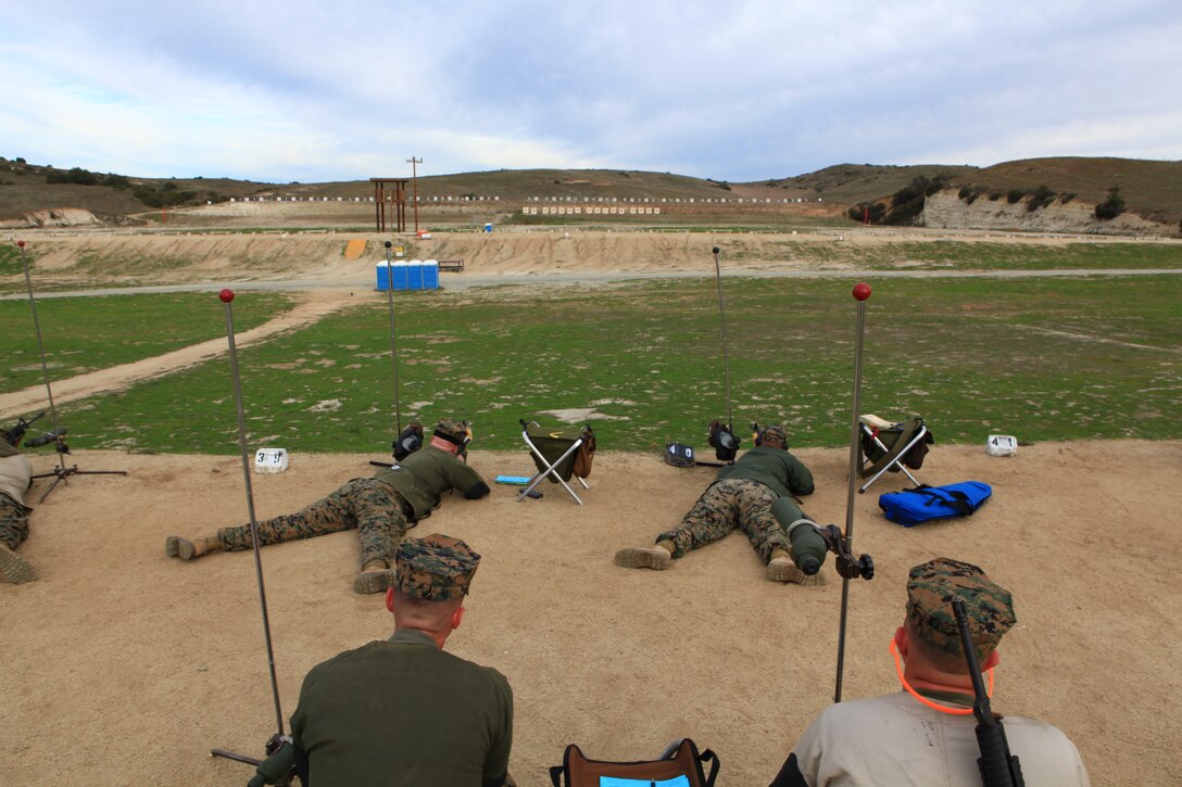 Marines from Camp Pendleton take aim at the Camp Horno range complex during the 2010 Pendleton Rifle and Pistol Intramural Matches, Jan. 12. The event was organized by the Marine Corps Base Camp Pendleton Operations and Training marksmanship training branch and included the participation of 42 Marines from various units on base.