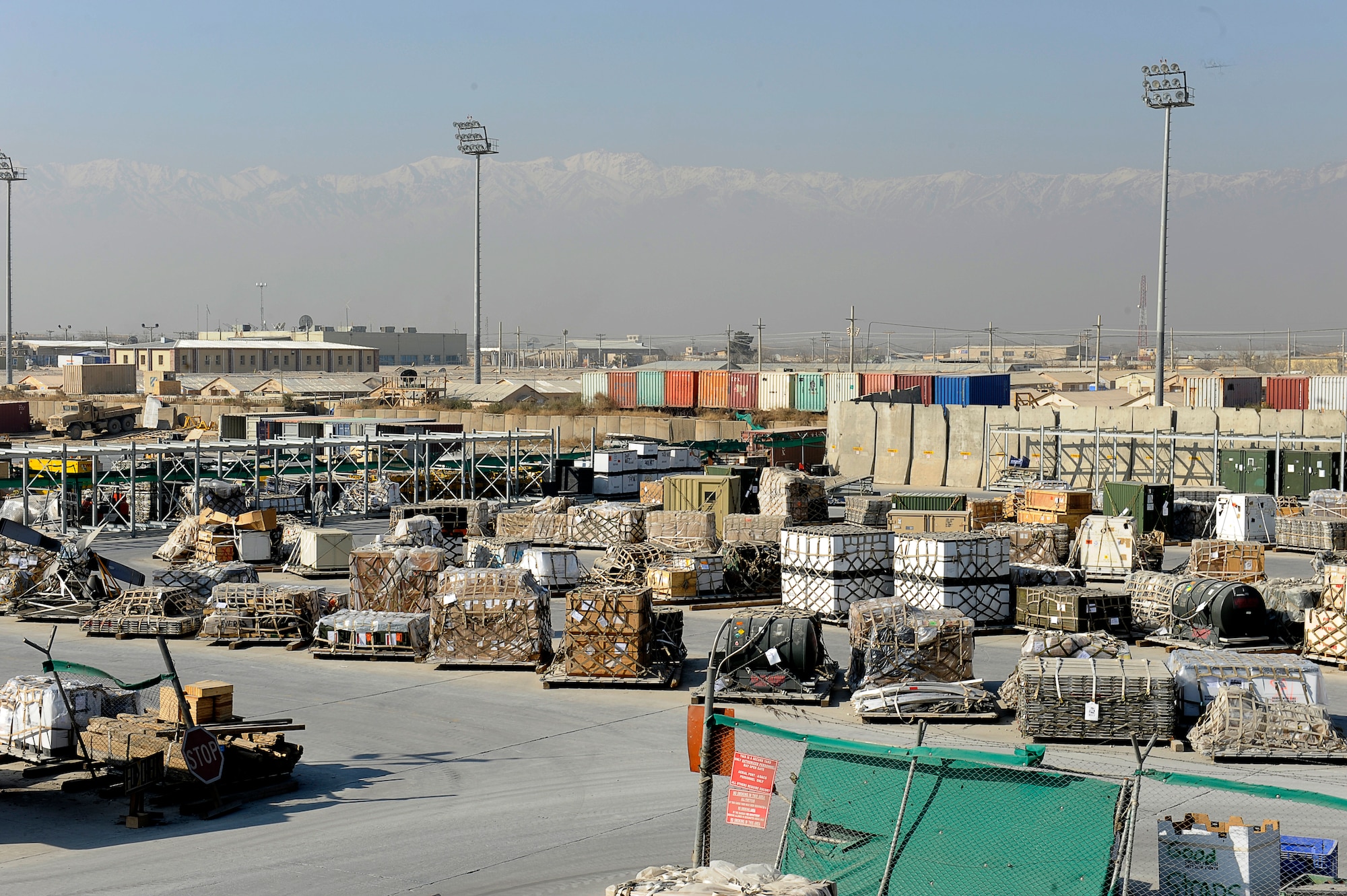 BAGRAM AIRFIELD, Afghanistan-- From Sept. 1, 2009 thru Dec. 31, 2009, the Airmen of the 455th Expeditionary Aerial Port Squadron moved over 67 thousand short tons of cargo thru Bagram Airfield, Afghanistan.   (U.S. Air Force photo by: Tech. Sgt. Jeromy K. Cross)