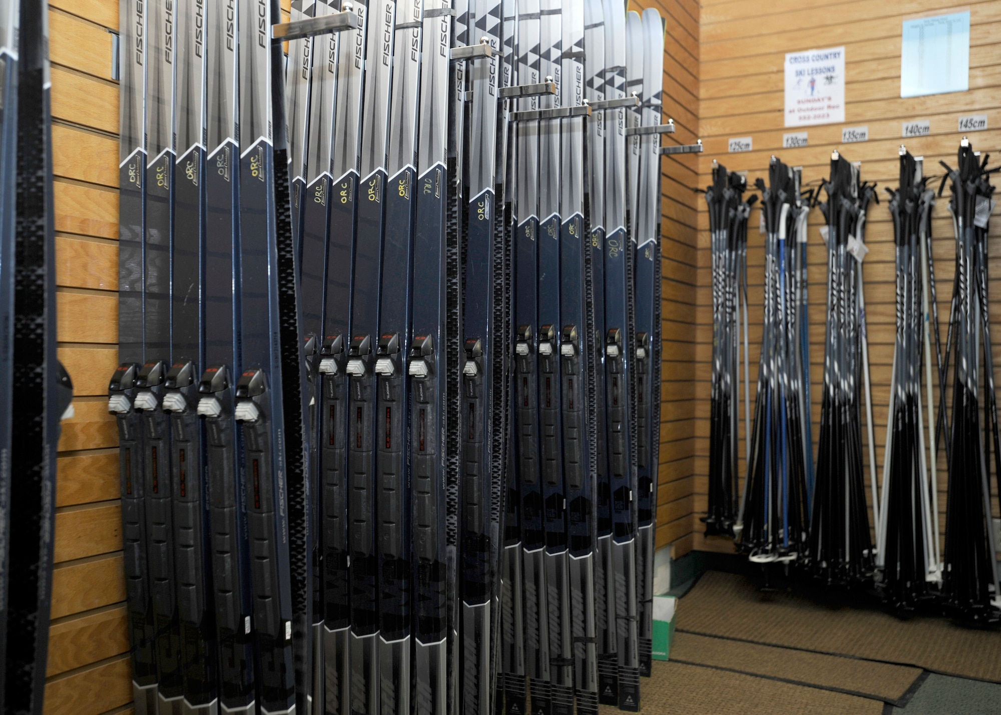 ELMENDORF AIR FORCE BASE –The 3rd Force Support Squadron provides the use of cross country skiing equipment at the Eagleglen, here,  for all Department of Defense identification card carriers.  (Air Force photo by Matt Coleman-Foster)