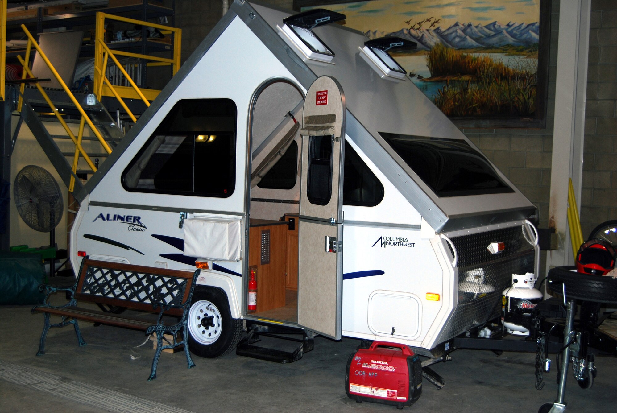 Outdoor Recreation purchased two new travel campers, which were also on display at the Outdoor Recreation Open House Dec. 17, 2009. The new campers are affordable, sleep up to four people and can be pulled by economy-sized vehicles.