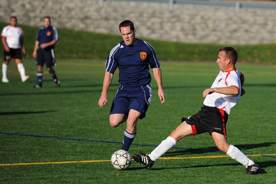 On November 8, 2009 the Center Moriches Fire Department played the Suffolk County Police Department in the 2nd annual benefit soccer game between the Center Moriches Fire Department and the Suffolk County Police Department. The game, held at Dowling College in Shirley, N.Y., was meant to raise money and other items for the deployed members of the 106th Rescue Wing and their families. 
(Official U.S. Air Force photo/Senior Airman Chris S. Muncy/released)