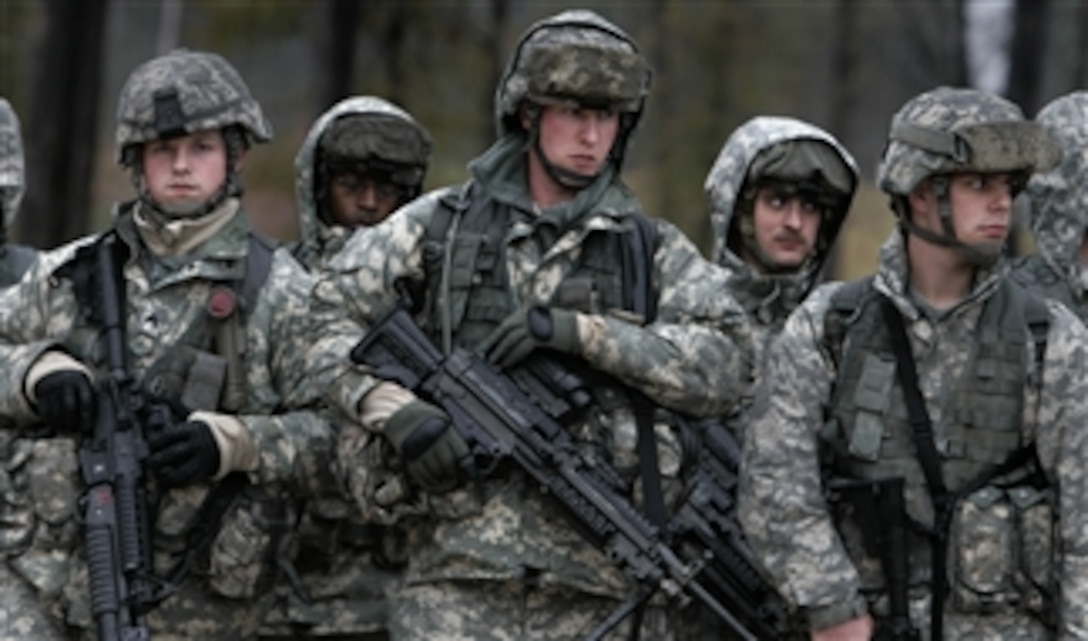 U.S. Army Spc. Josh Sadler, of Regimental Higher Headquarters Troop, 278th Armored Cavalry Regiment, Tennessee Army National Guard participates in training in preparation for deployment to Iraq at Camp Shelby Joint Forces Training Center in Hattiesburg, Miss., on Dec. 12, 2009.  This will be the unit’s second tour in support of Operation Iraqi Freedom in five years.  