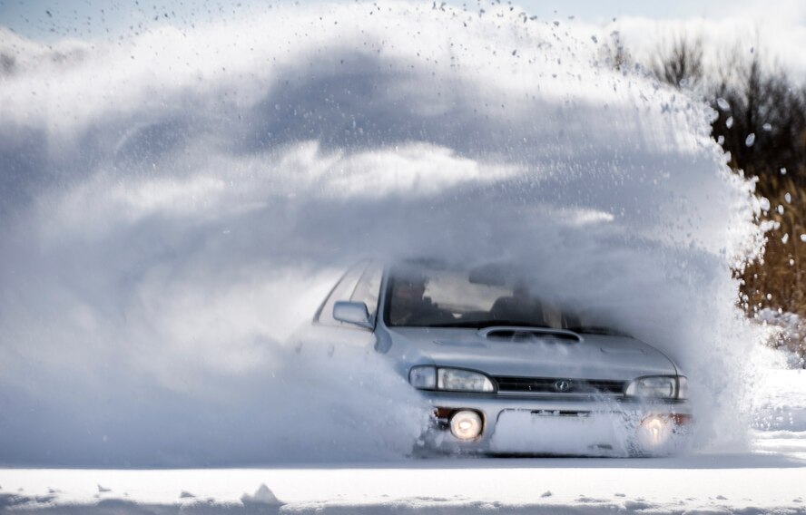 MISAWA AIR BASE, Japan -- Staff Sergeant Trenton Mall, 301st Intelligence Squadron analyst, performs a high-speed, controlled skid on a circular course during the first Slippery Weasel training on Security Hill Jan. 15. The two-hour training course conducted by the 35th Fighter Wing safety flight teaches Misawa community members how to drive in adverse conditions in a risk-free environment. Call the 35th Fighter Wing safety office at 226-3453 or e-mail 35fw.se@misawa.af.mil for more information. (U.S. Air Force photo/Staff Sgt. Samuel Morse)