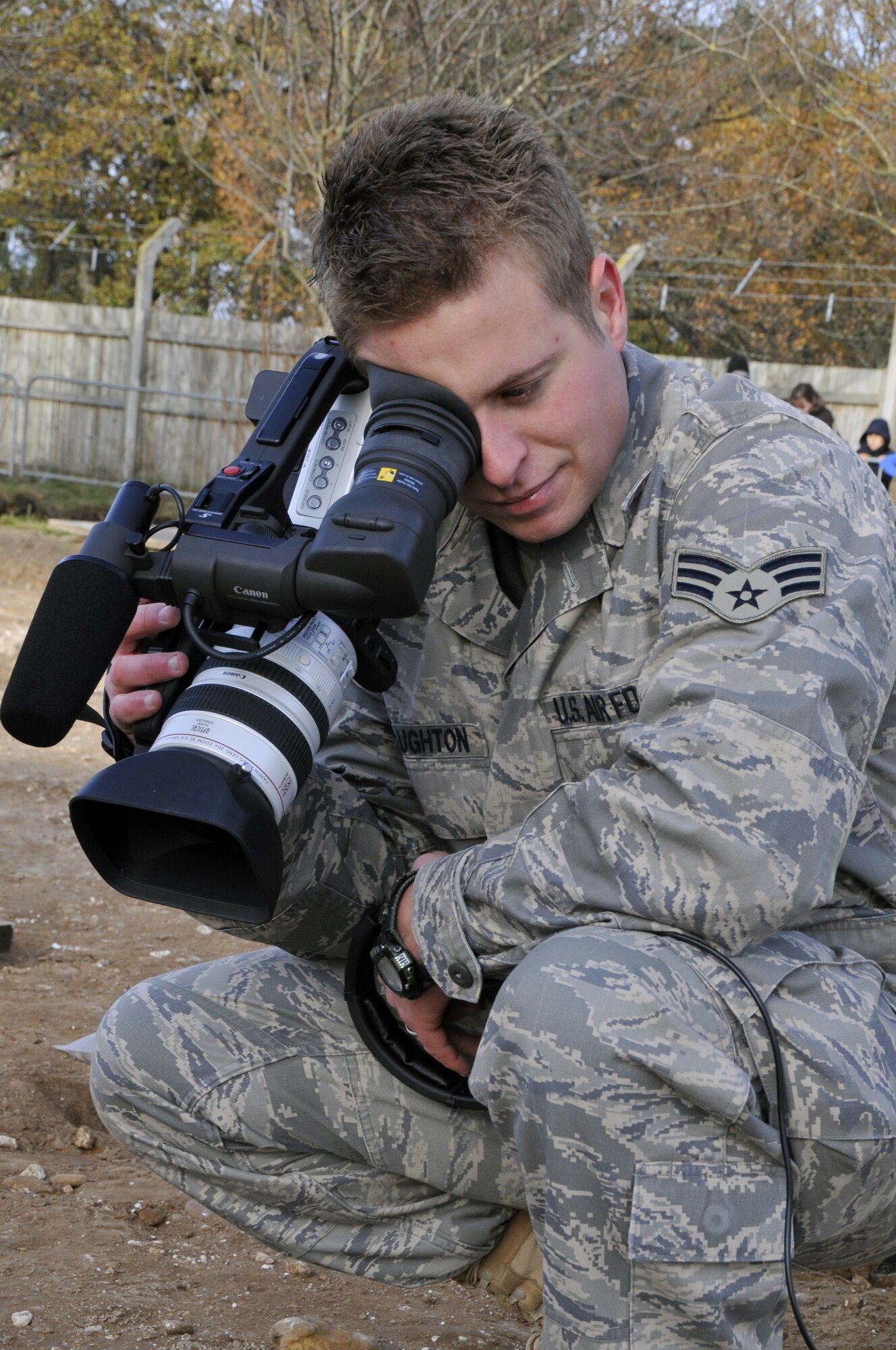 Senior Airman Nick McNaughton, 48th Fighter Wing Public Affairs, Combat correspondent was nominated for the Liberty Spotlight by his chain of command because he portrays the Air Force core value of "Excellence in All We Do." (US Air Force photo by Airman 1st Class Perry Aston)