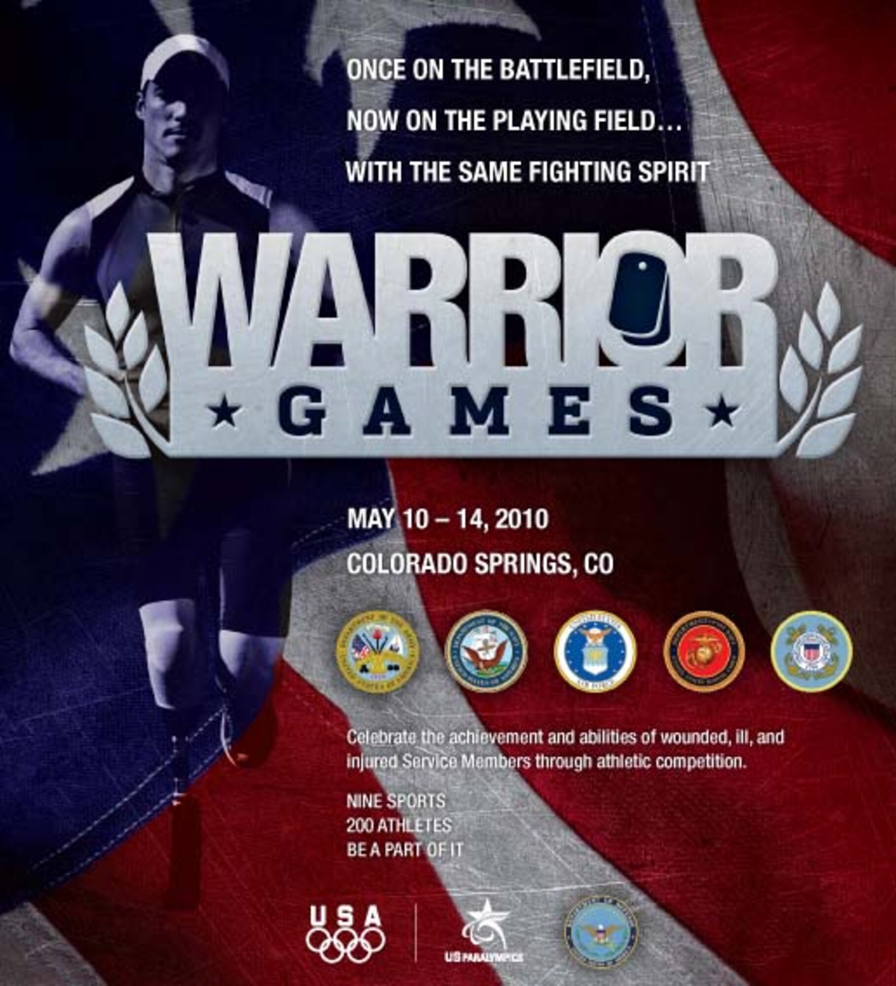 The inaugural Warrior Games will be in Colorado Springs, Colo., May 10 to 14.

