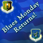 MINOT AIR FORCE BASE, N.D. -- Minot Airmen are now required to wear the blues uniform on Mondays beginning here Jan. 25. (U.S. Air Force graphic by Senior Airman Benjamin Stratton)
