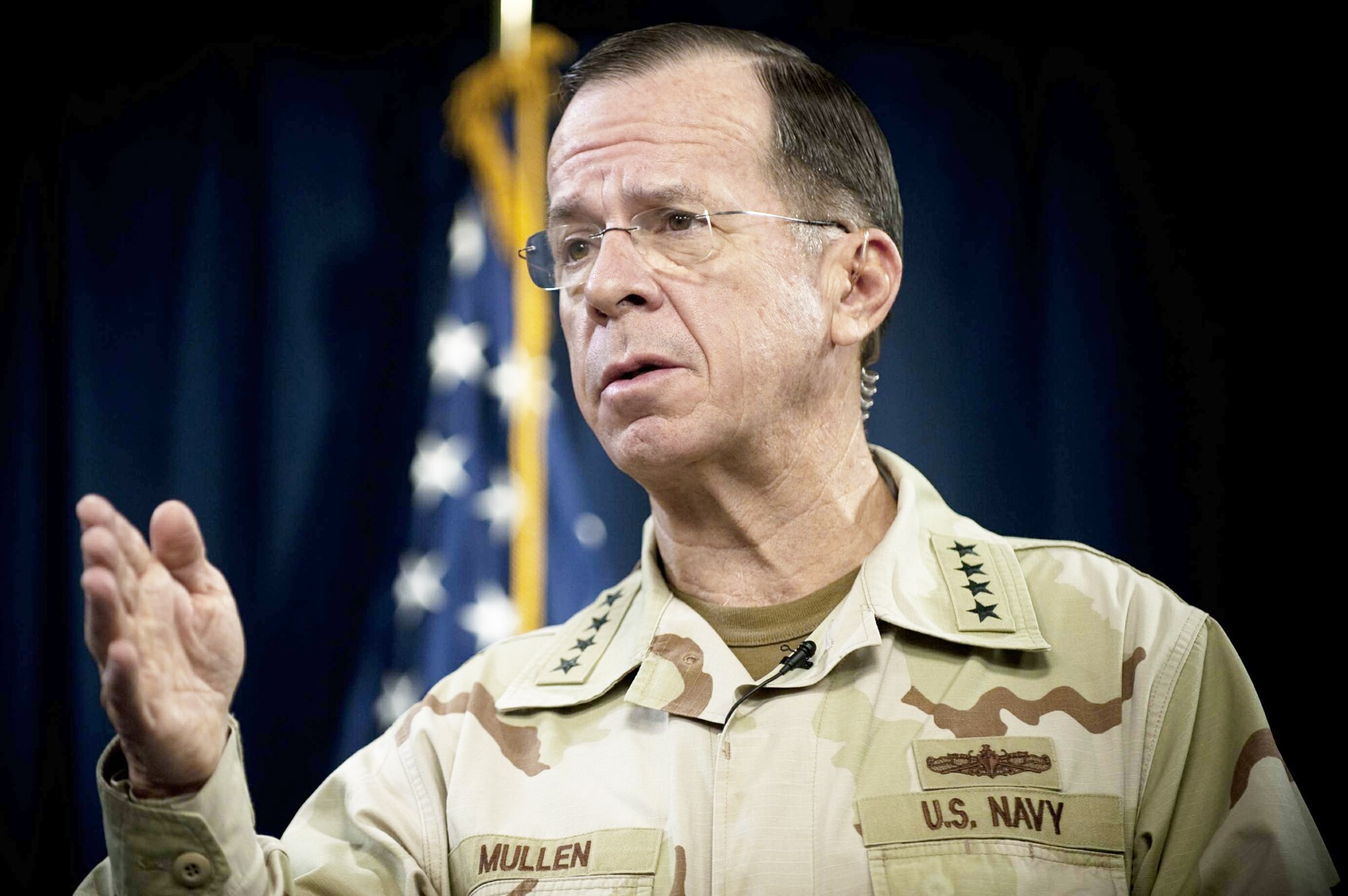Chairman of the Joint Chiefs of Staff Adm. Mike Mullen, shown in this file photo, said it is extremely important to find rapid health care solutions for servicemembers and their families and to ensure they understand that seeking help is a sign of strength. He was addressing more than 3,000 military and civilian medical professionals Jan. 25 during the 2010 Military Health System Conference in Maryland.  (Defense Department photo/Petty Officer 1st Class Chad J. McNeeley)