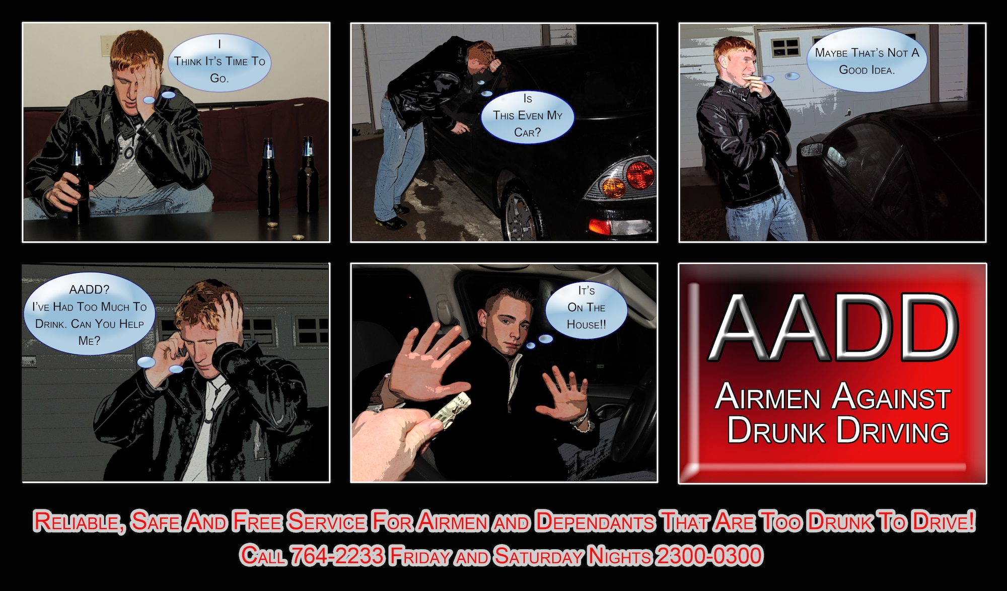 Airmen Against Drunk Driving comic strip