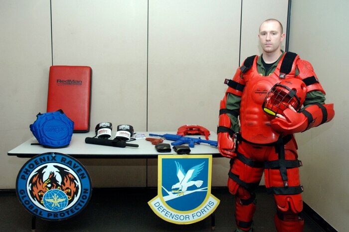 Senior Airman Jacob Wright is a Phoenix Raven with the 628th Security Forces  Squadron at Charleston AFB, S.C. During the first 11 days of Operation Unified Response, Charleston Ravens flew 76 out of the more than 250 AMC missions into Haiti. Security forces Airmen who become Ravens have been through a screening process to include reviewing Enlisted Performance Reports, standardization and evaluation reports, a physical fitness test and a 45-day apprentice course before going to the official Phoenix Raven school.  (U.S. Air Force photo/Staff Sgt. Marie Brown)