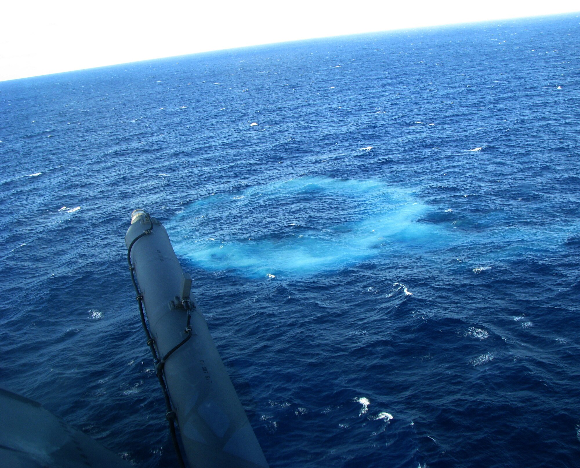 PATRICK AIR FORCE BASE, Fla. -  View from the HH-60G Pave Hawk Helicopter after the rocket launch. The Reservists from the 920th Rescue Wing here, patrol the waters before, during and after all manned and unmanned rocked and shuttle launches.  (U.S. Air Force Photo/Lt. Col. Haston)