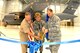 Capt. Mike Williamson, Naval Facilities Engineering Command, Southwest Operations Officer: Col. Carol Johnson, 60th Maintenance Group commander and Col. Jim Vechery, 60th Air Mobility Wing commander, cut the ribbon for the new C-17 Globemaster III hangar. (U.S. Air Force photo/Nana Wylie)