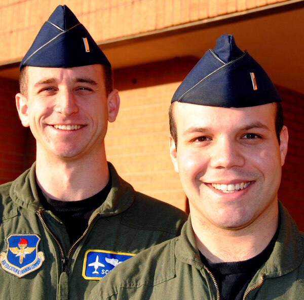 First Lts. Scott Titus, left, and Matt Zayatz are the Warriors of the Week. (U.S. Air Force photo/ Joe B. Wiles)