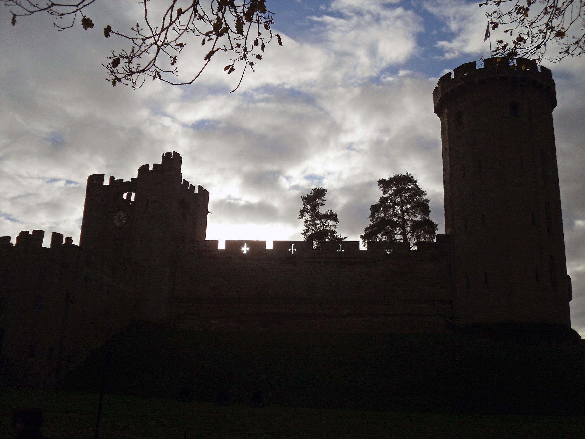 This is the exterior looking up at Warwick castle; a beautiful fortress built in 1068 by William the Conqueror and located on a sandstone bluff at a bend of the River Avon in the town of Warwick.  Once inside the grounds, you are free to explore throughout the castle.  (U.S. Air Force photo by Staff Sgt. Connor Estes)