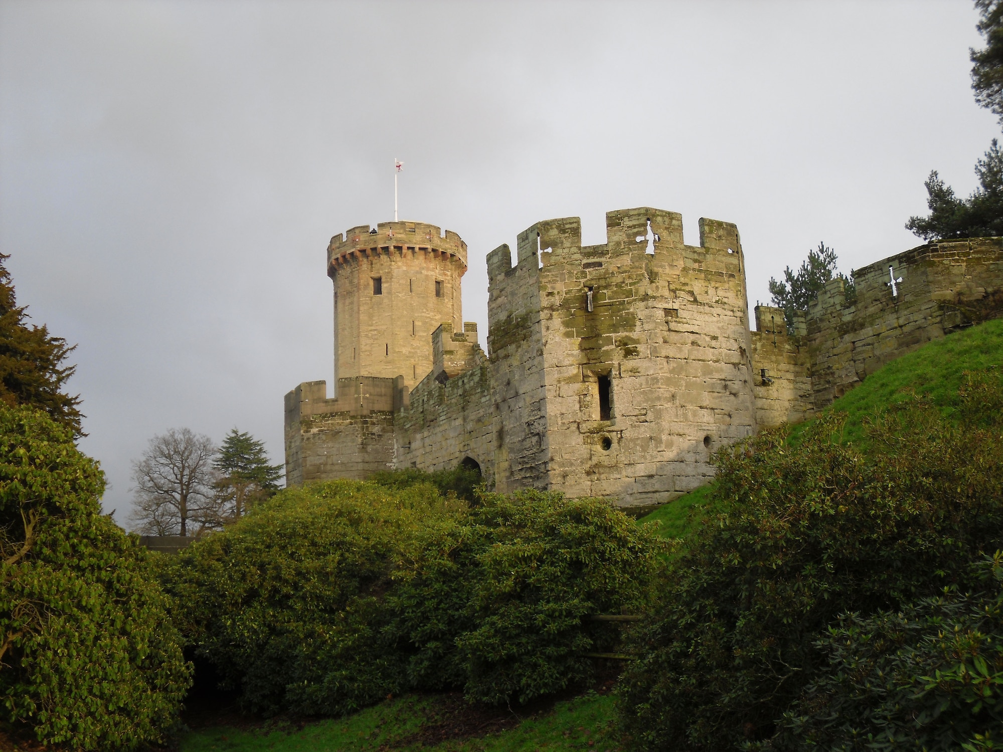 This is the exterior of one of the towers at Warwick castle, which initially was made of wood until 1260 when the amazing stonework began to replace the wood and numerous additions and improvements have been made throughout the centuries to make it the magnificent fortress it is today.   (U.S. Air Force photo by Staff Sgt. Connor Estes)
