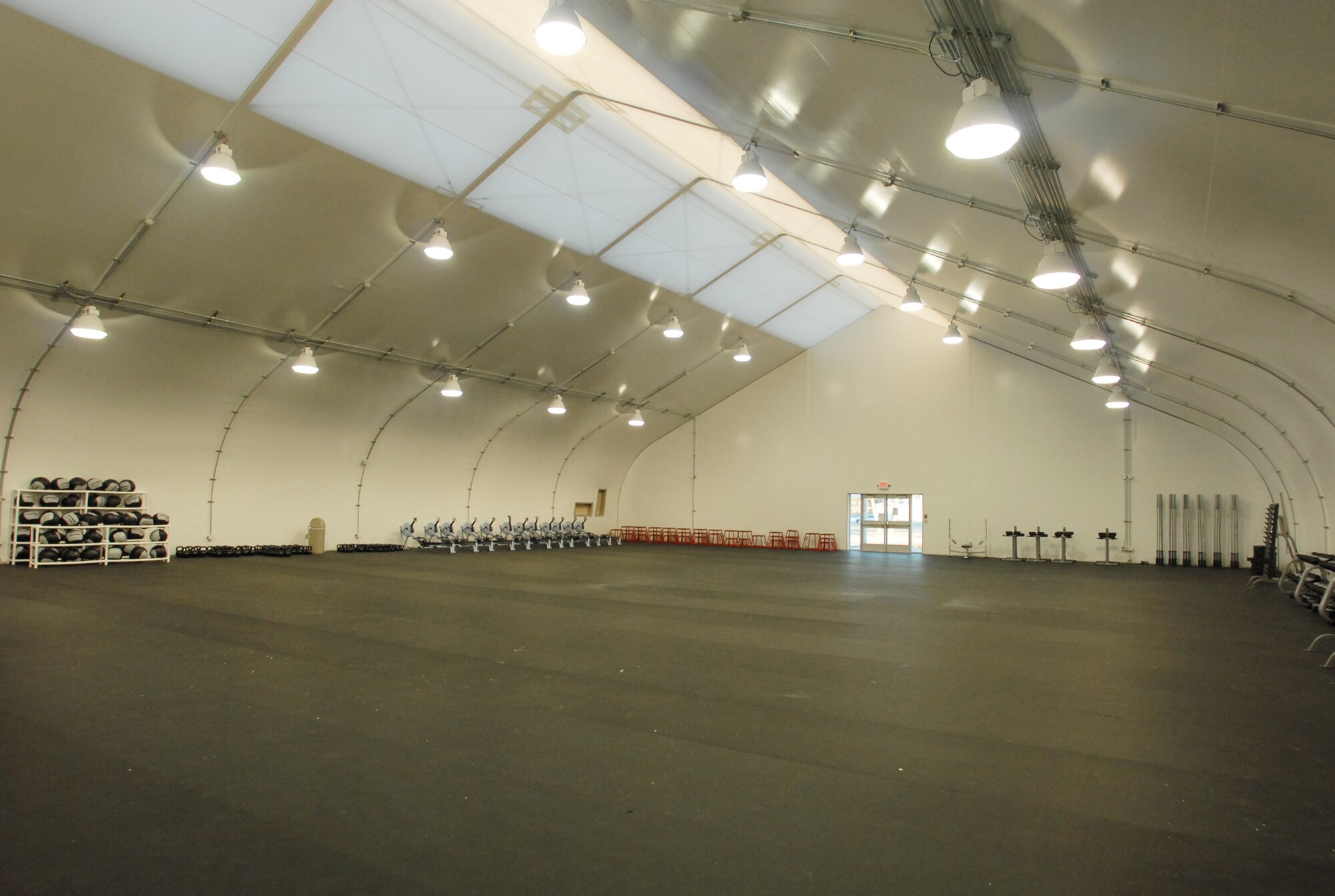 Officials from the 56th Fighter Wing commissioned the newest physical training venue with the opening of the combat physical training center Jan. 21, at Luke Air Force Base, Ariz. The 8,000 square foot facility is the fourth PT location the wing has built or renovated in the past year. (U.S. Air Force photo/Airman 1st Class Sandra Welch)