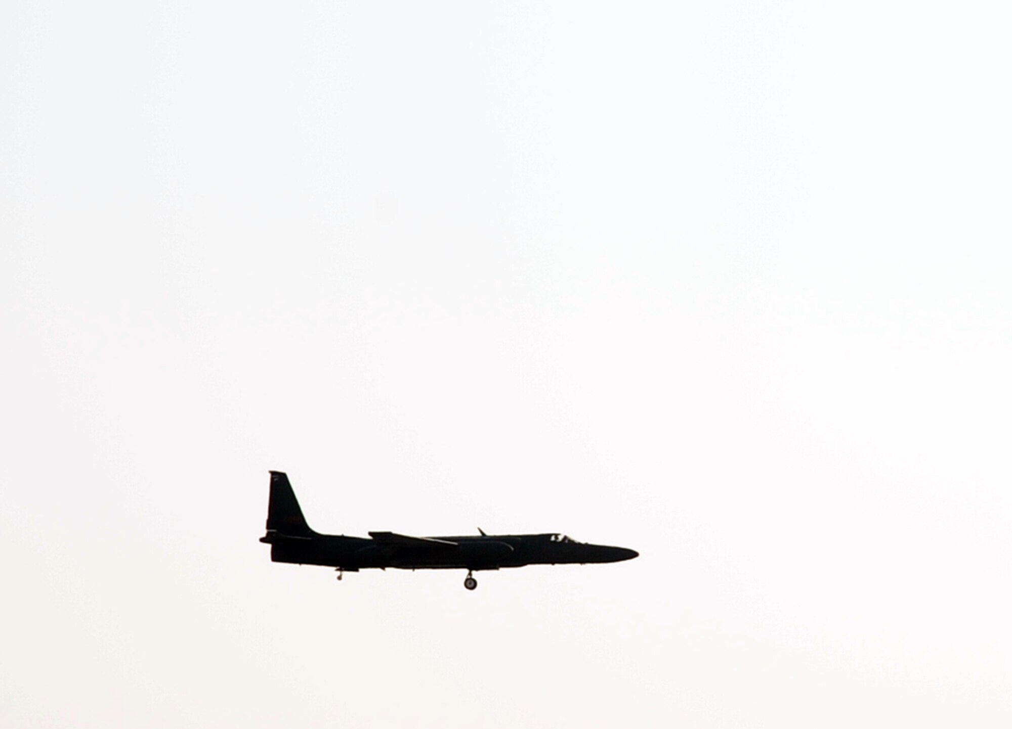 A U-2 Dragon Lady from the 99th Expeditionary Reconnaissance Squadron takes off for a mission Jan. 23, 2010, from a non-disclosed location in Southwest Asia.  On its missions, the U-2 flies as high an altitude as 70,000 feet. The 99th ERS, part of the 380th Air Expeditionary Wing, supports Operations Iraqi Freedom and Enduring Freedom and the Combined Joint Task Force-Horn of Africa. (U.S. Air Force Photo/Tech. Sgt. Scott T. Sturkol/Released)