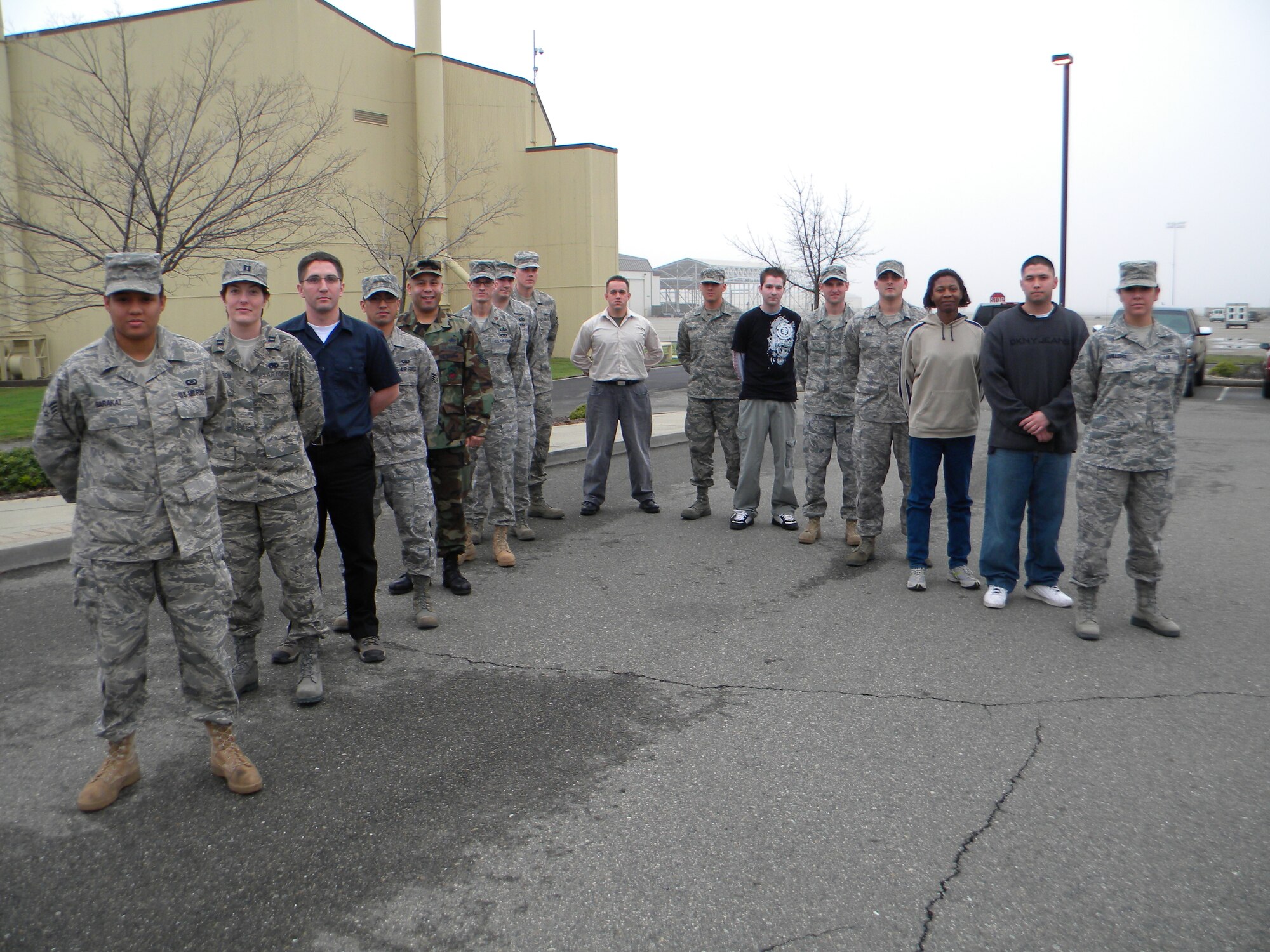 Seventeen 940th Wing newcomers in-processed during the January UTA at Beale Air Force Base, Calif.  The incoming Reservists will be assigned to ten different units throughout the wing.  The newest members of the 940th Wing include Staff Sgt. Christopher Noll,Staff Sgt. Joshua Qualyem, Capt. Pauline Magnusson,Senior Airman Julia Mc Gee, Airman 1st Class Amanda Bouellerce, Staff Sgt. Leif Johnson,Tech. Sgt. Michael Difuntorum, Staff Sgt. Jonathan Leloux, Senior Airman Itzel Barakat, Master Sgt. Leo Kappus, Senior Airman Jason Bond, Maj. Andreas Lange, Staff Sgt. Robert Gulliver, Senior Airman John Patrick Delarama, Staff Sgt. David Cole, and Staff Sgt. Jeffrey Marlatt. (U.S. Air Force Photo/Tech. Sgt. Kenneth McCann)
