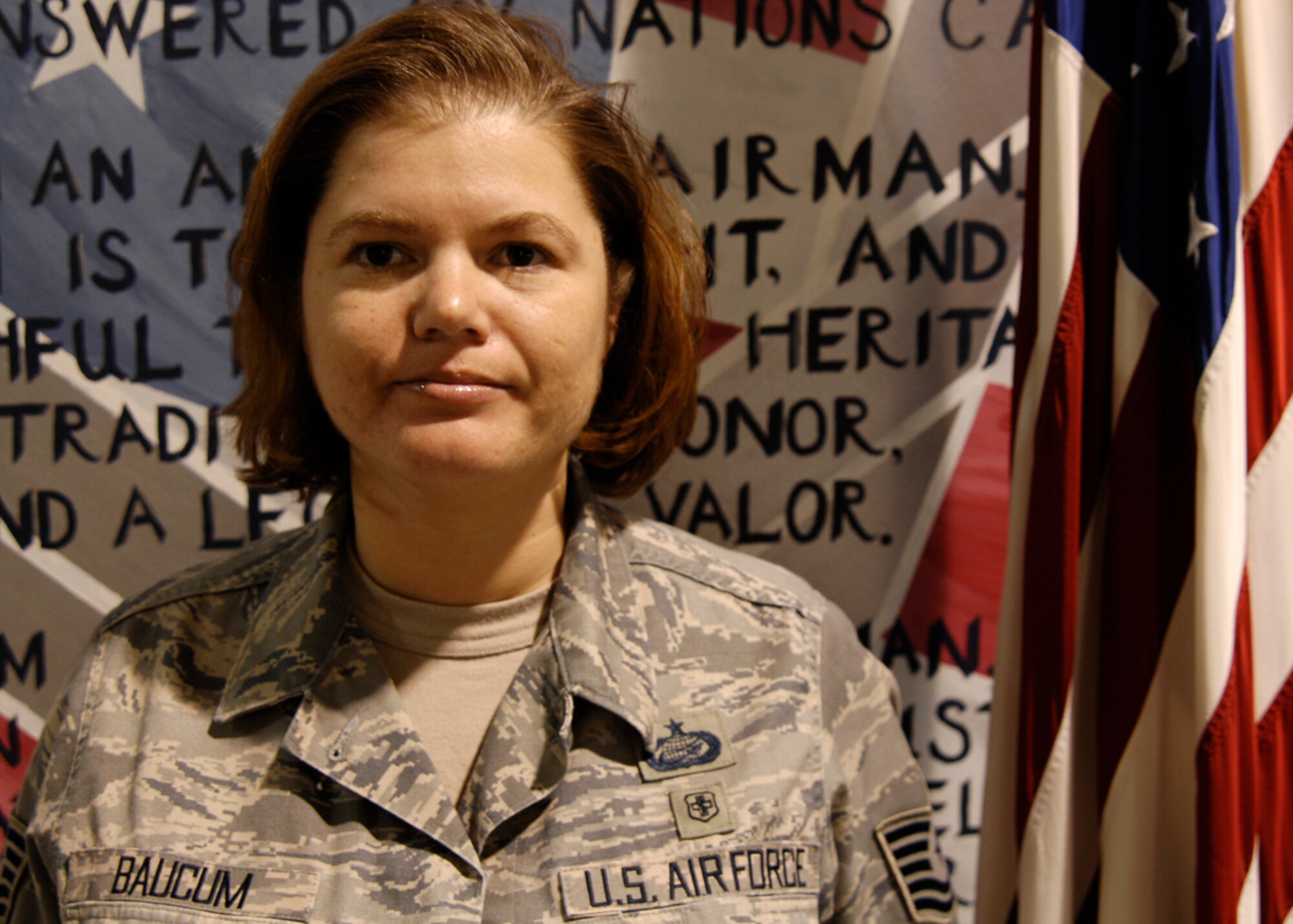 Tech. Sgt. Rebecca Baucum is an Austin, Texas, native and is assigned to the 22nd Maintenance Operations Squadron.  She is the unit training manager for the 22nd Aircraft Maintenance Squadron. (U.S. Air Force photo/ Senior Airman Jess Lockoski) 
