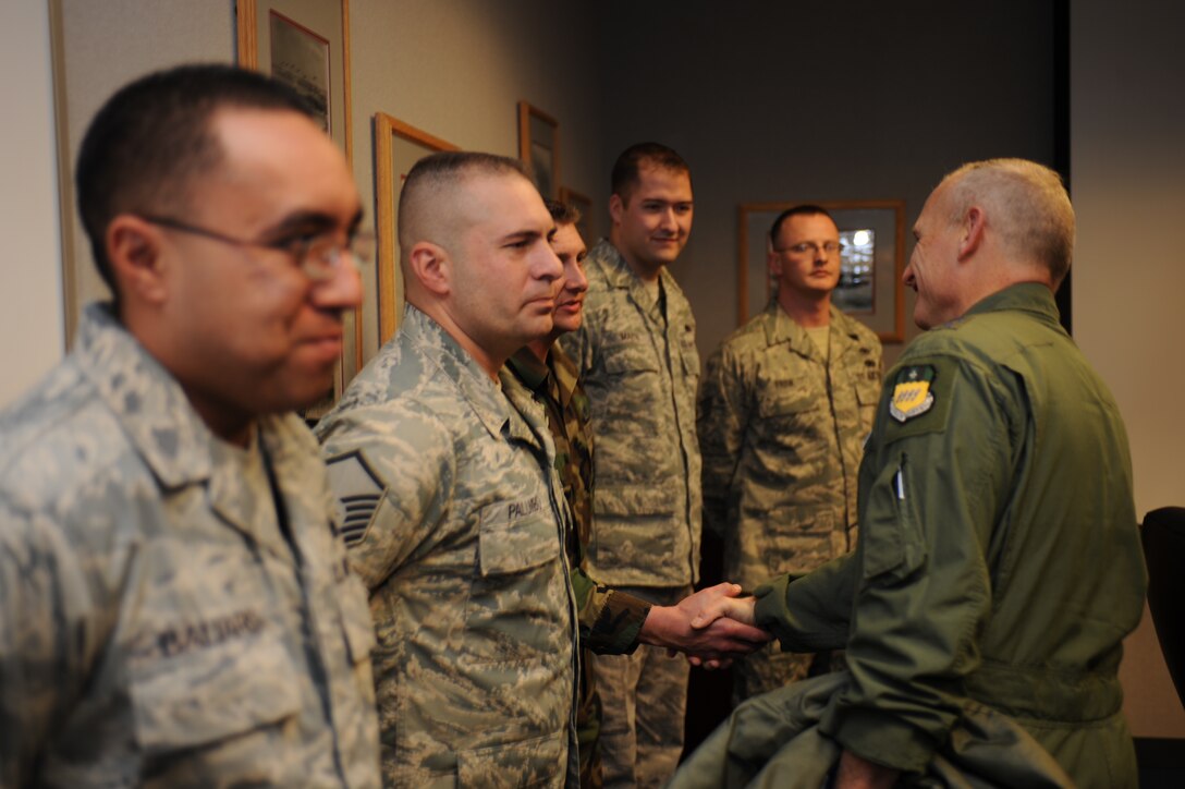 ELLSWORTH AIR FORCE BASE, S.D. -- A B-1B Lancer from the 28th Bomb Wing takes off, Jan. 25. This B-1B Lancer was flown by Maj. Gen. James M. Kowalski, Air Force Global Strike Command vice commander, who was the 28th Bomb Wing commander from April 2002 to February 2004. (U.S. Air Force photo/Airman 1st Class Matthew Flynn)