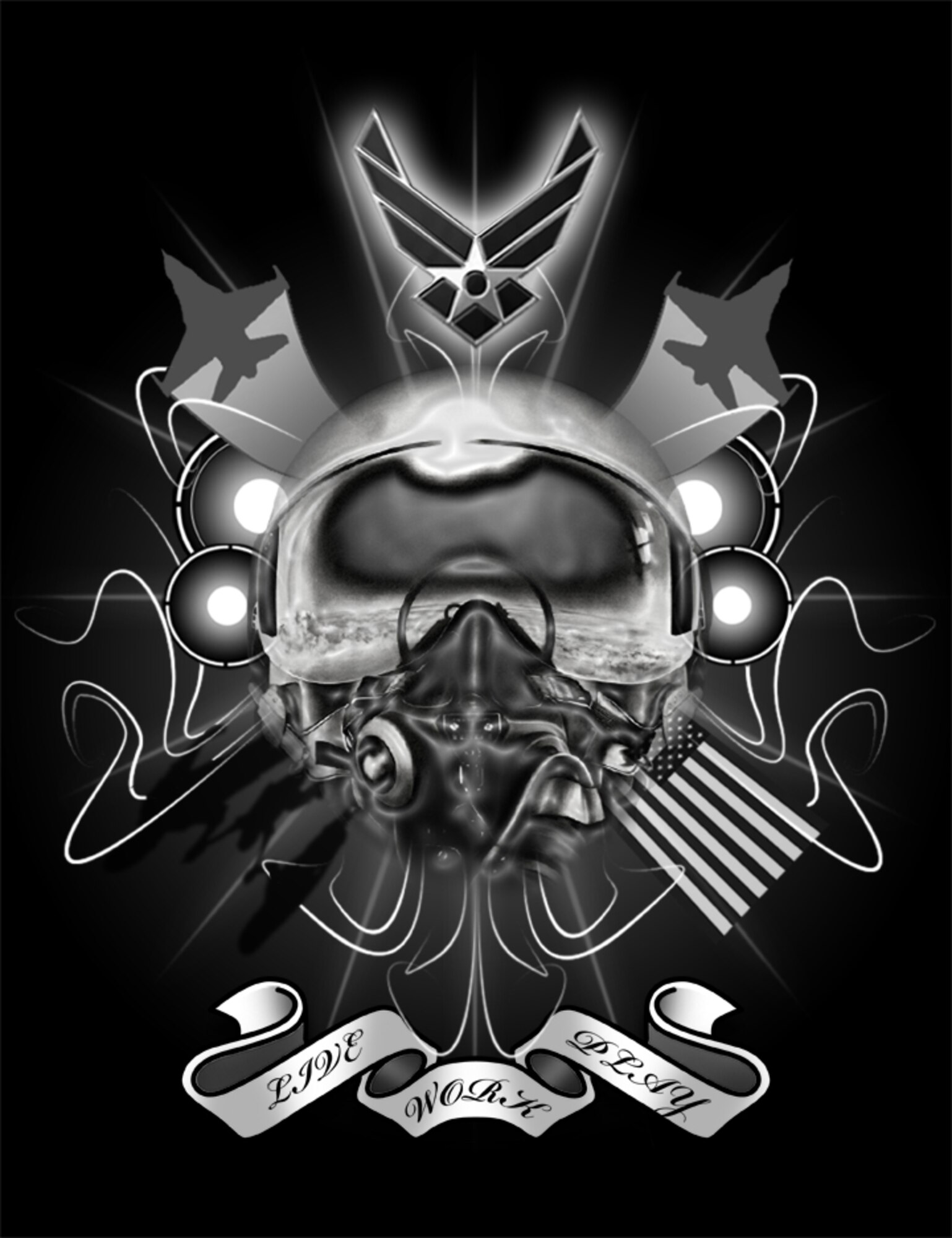 Staff Sgt. Nathan Cruz' winning design for the MyAirForceLife.com T-shirt competition.