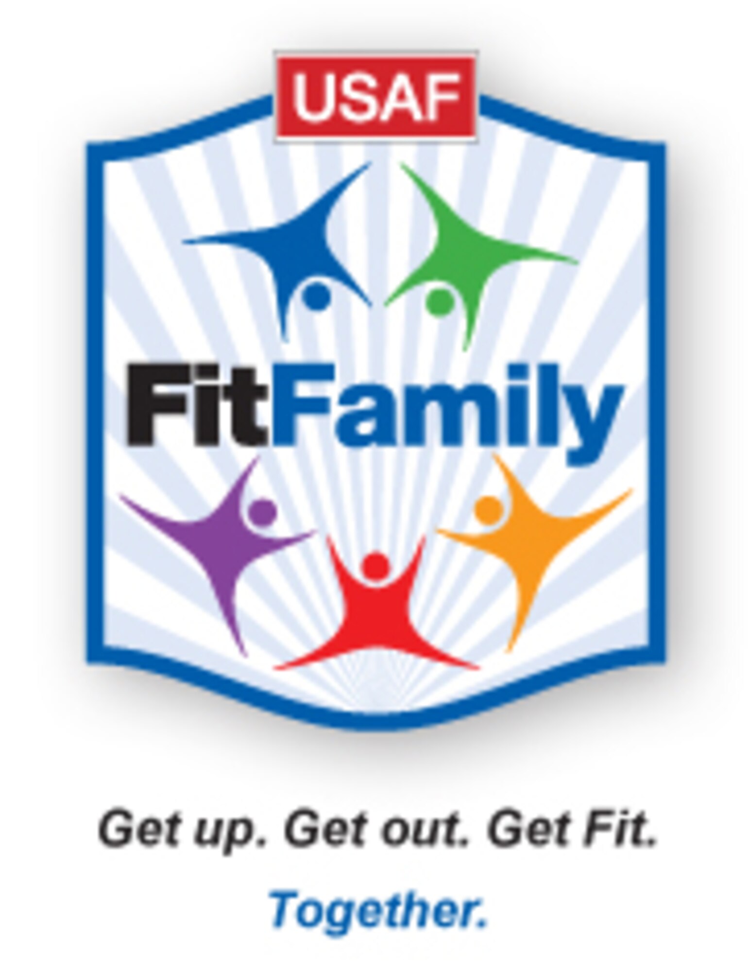 FitFamily is an Air Force program that encourages families to "get up, get out and get fit together."  (U.S. Air Force graphic)

