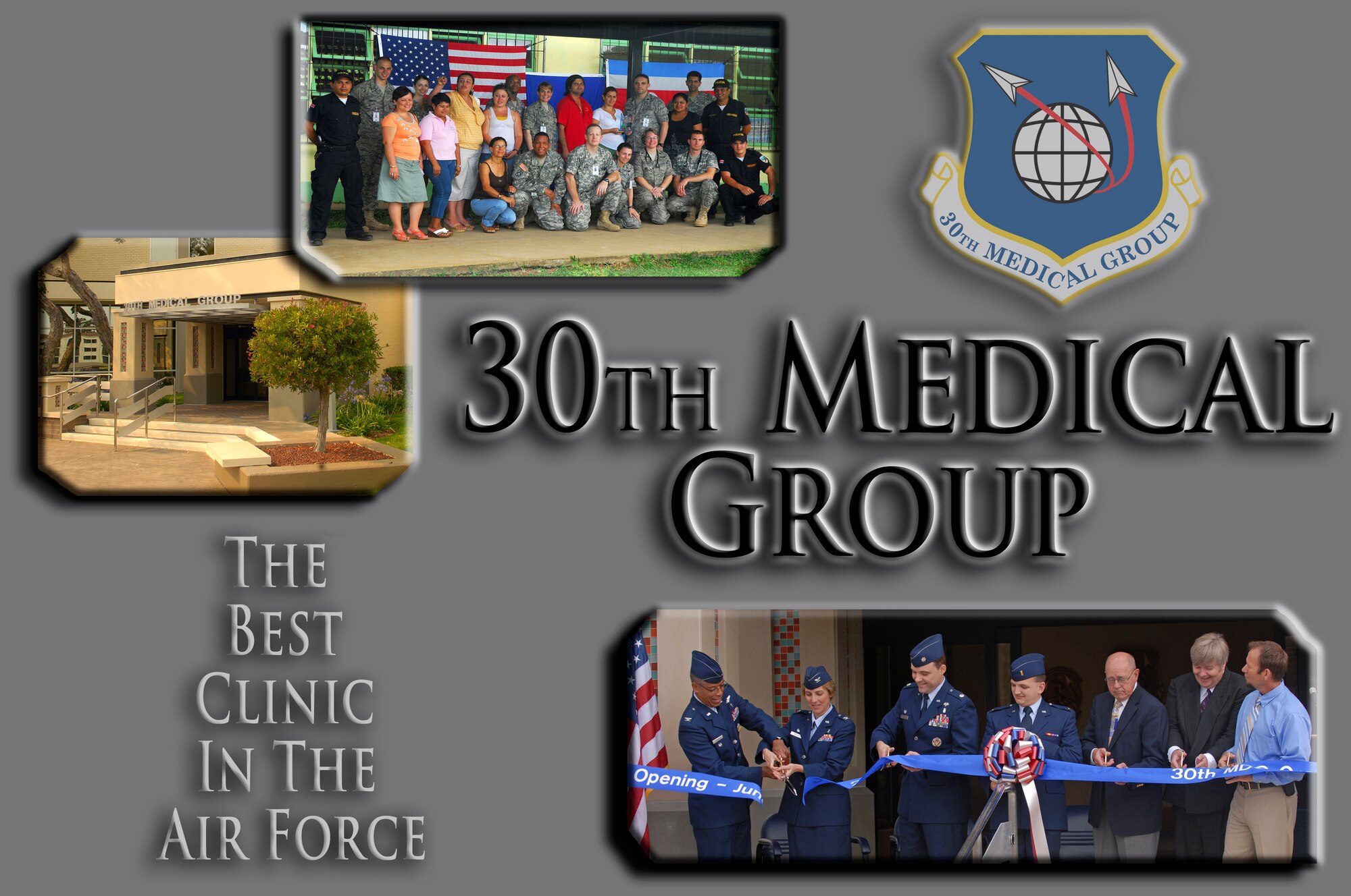 VANDENBERG AIR FORCE BASE, Calif. – The 30th Medical Group received the 2009 Air Force Surgeon General Award for Best Clinic Thursday, Jan. 28, 2010. In 2009, the 30th MDG received recognition for numerous, highly-visible achievements including the completion of an $18 million clinic renovation, a successful humanitarian operation in Costa Rica and the preparation of 400 Vandenberg Airman for deployments without any discrepancies.(U.S. Air Force photo/Airman 1st Class Andrew Lee)