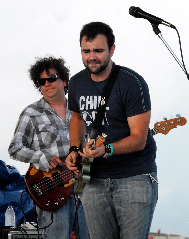 The Django Walker Band performs various songs for a crowd of about 35,000 people during Freedom Fest 2010 July 3, 2010, at the Sheppard Clinic pavilion at Sheppard Air Force Base, Texas.  Freedom Fest 2010 featured a volleyball tournament, car show, a variety of foods, performances by various musical bands and a fireworks presentation.  (U.S. Air Force Photo/Mike Litteken)