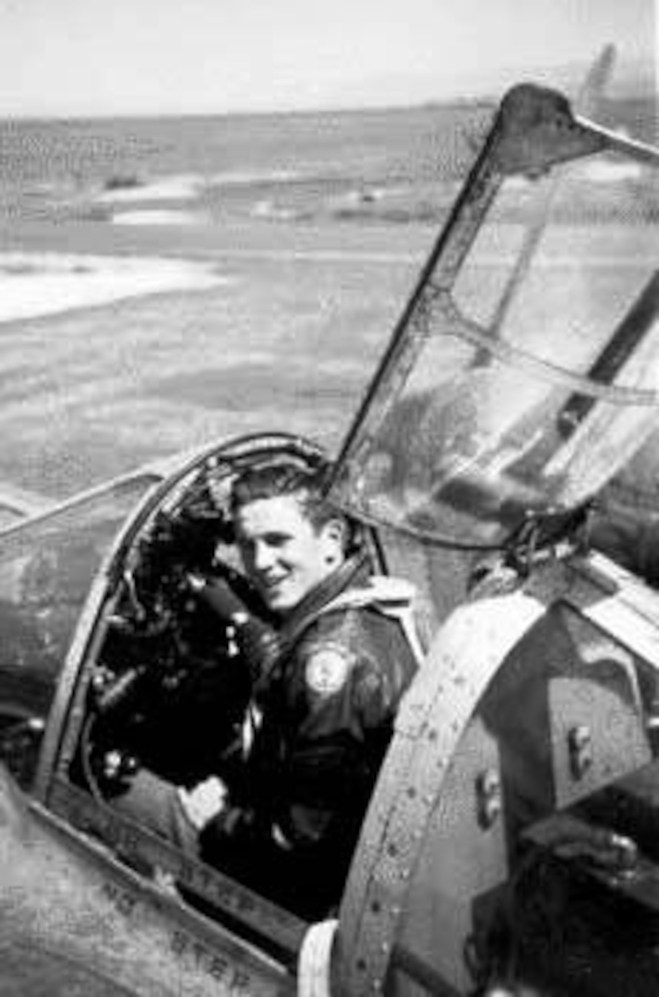 1st Lt. Jim Graham sits in the cockpit of his P-38 "Ginny," one of the 71st Fighter Squadron's fleet during World War II. (Photo courtesy/Jim Graham)