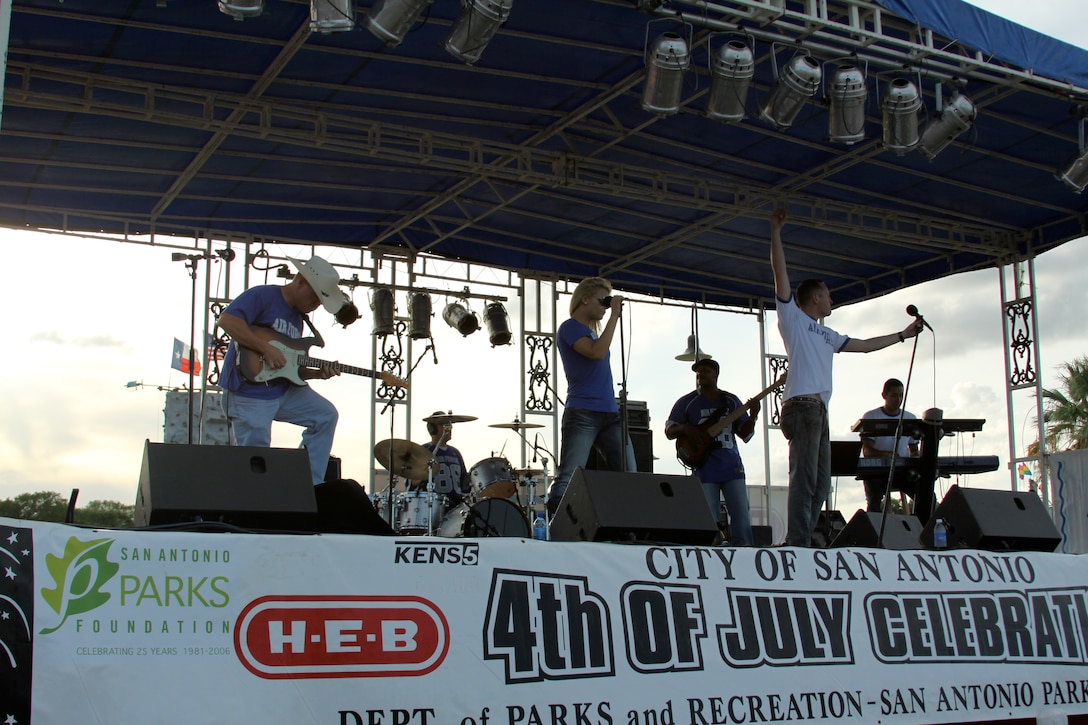 Top Flight performs at Woodlawn Lake Park in San Antonio on the 4th of July, 2010.