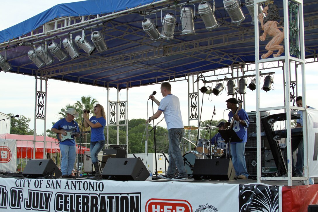 Top Flight performs at Woodlawn Lake Park in San Antonio on the 4th of July, 2010.