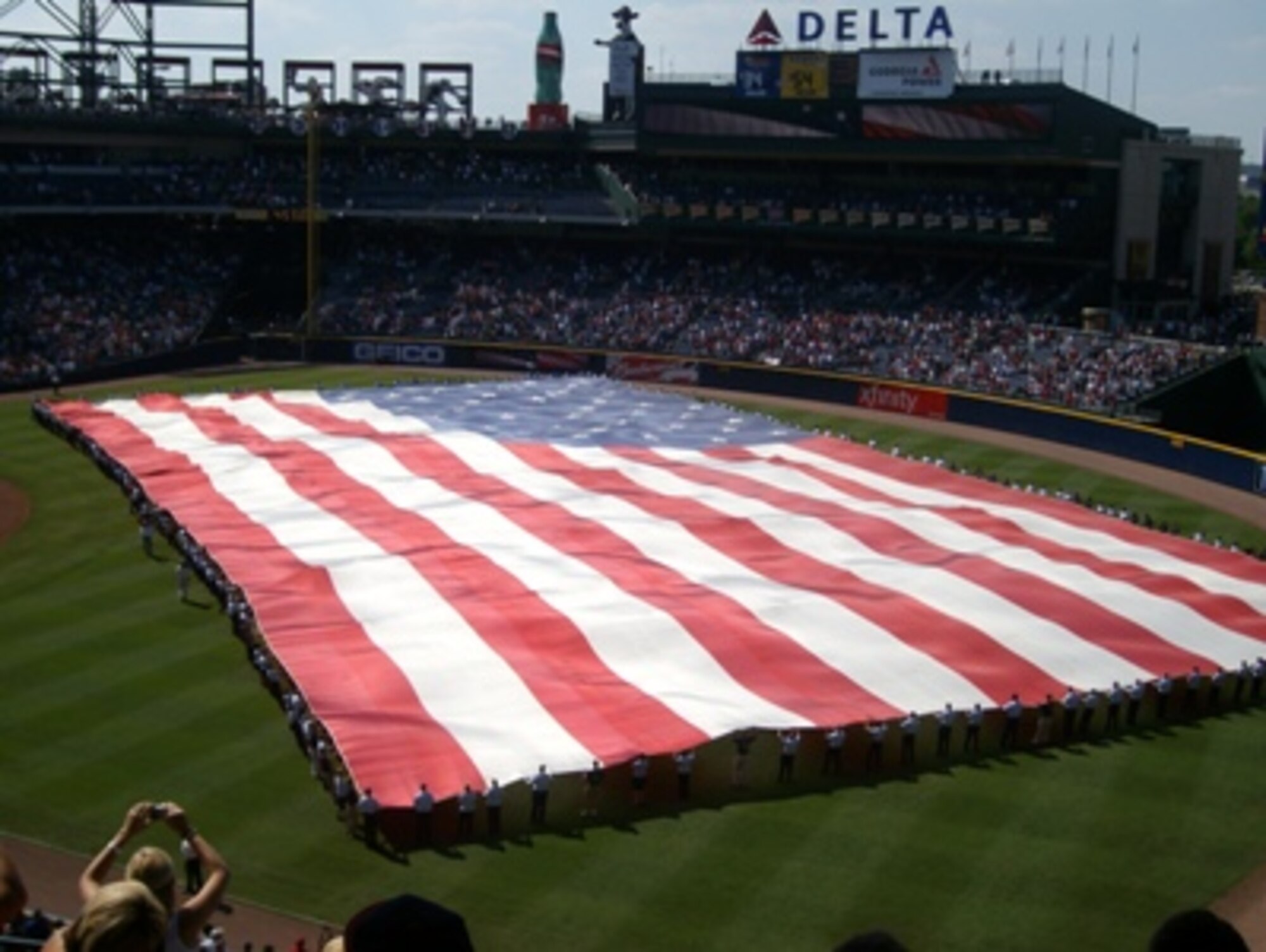 4th of July flag presentation at Atlanta’s Turner Field. (courtesy photo)