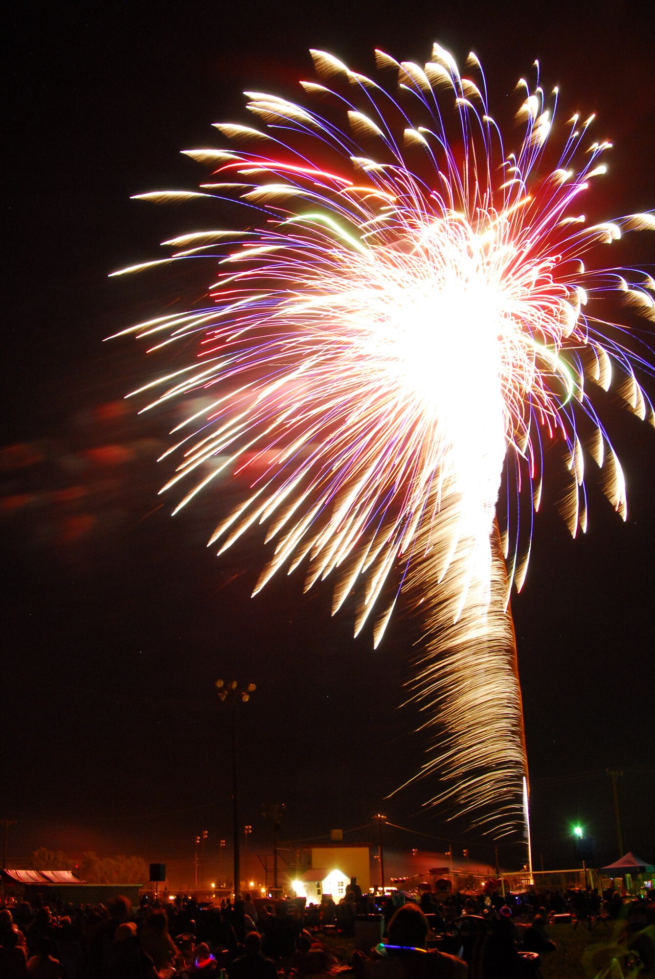 The highlight of the day, the 22-minute fireworks show, which was accompanied by patriotic music.  (Air Force photograph by Stephen K. Robinson)